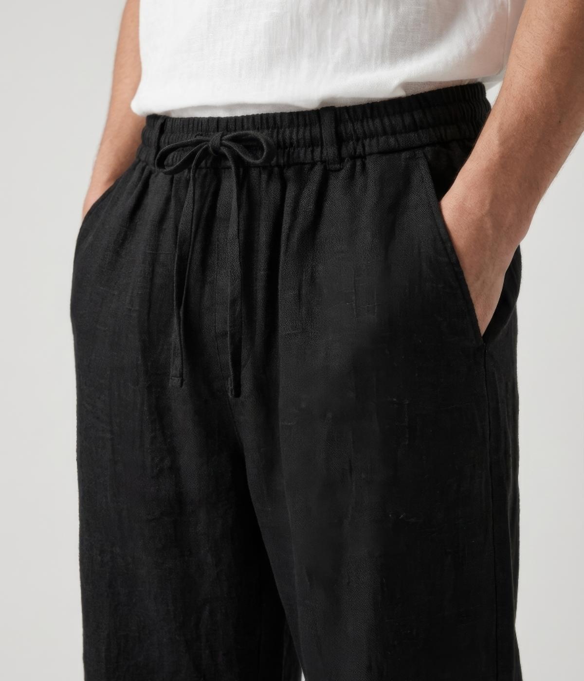Black Linen Trousers – Positano Life