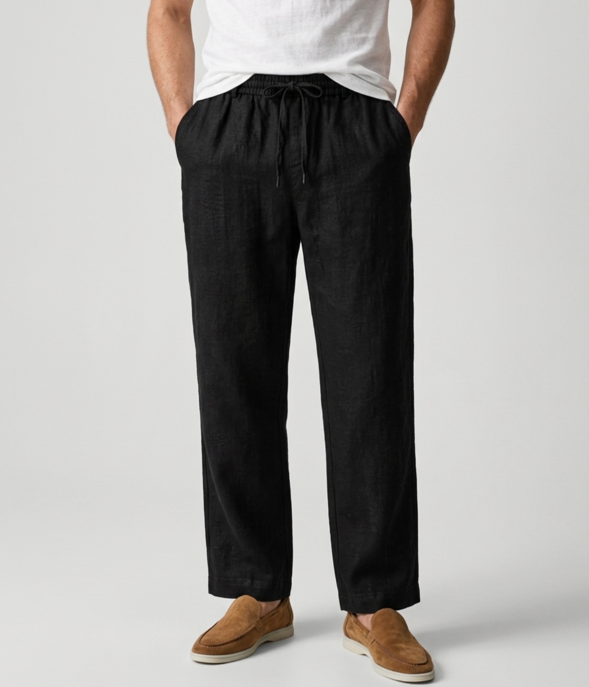 Black Linen Trousers – Positano Life