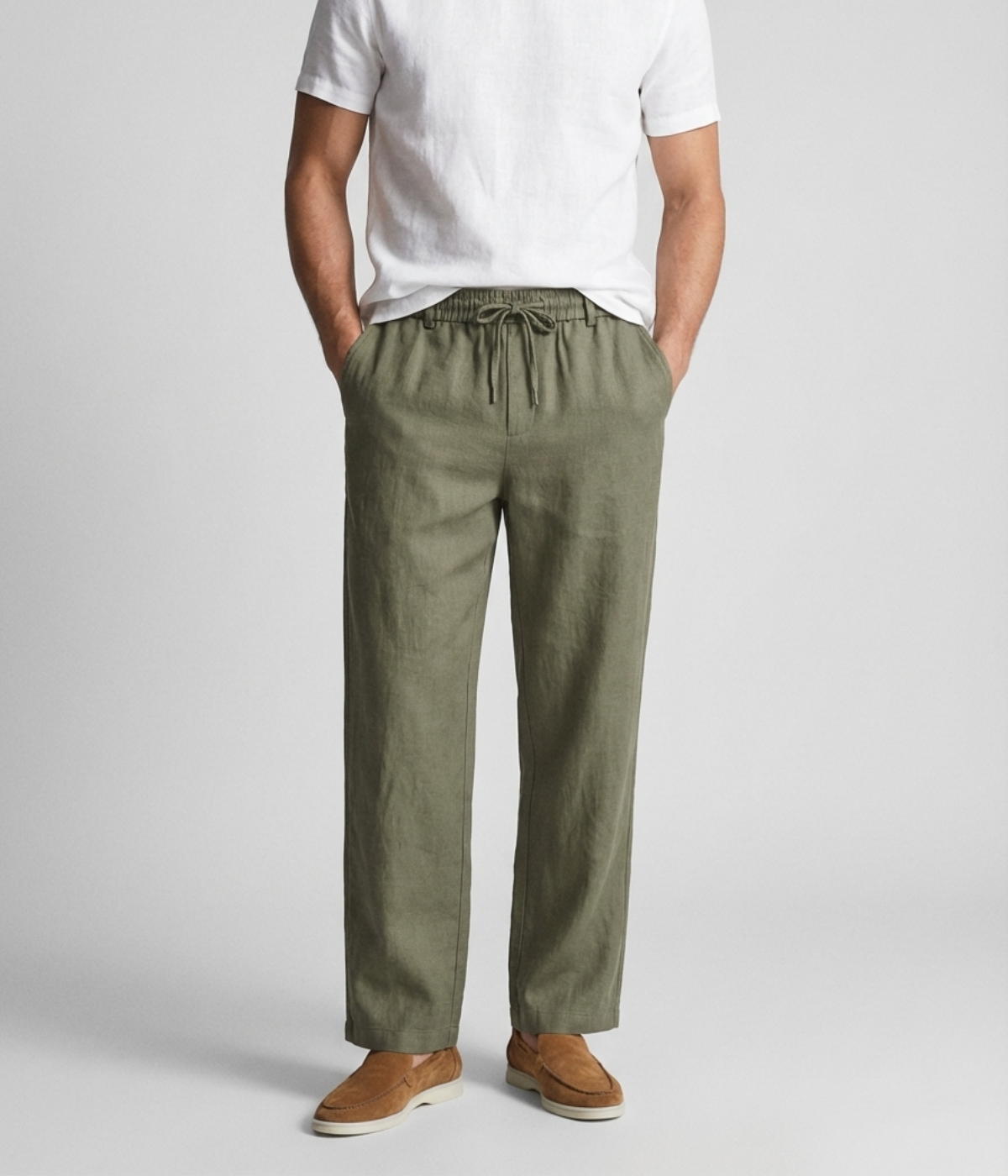 Olive Linen Trousers – Positano Life