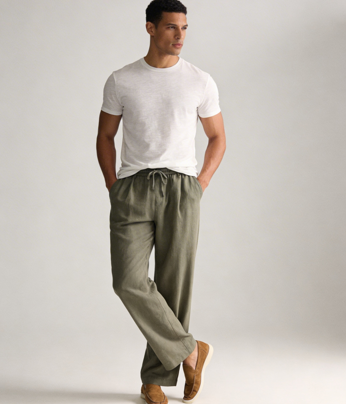 Olive Linen Trousers – Positano Life