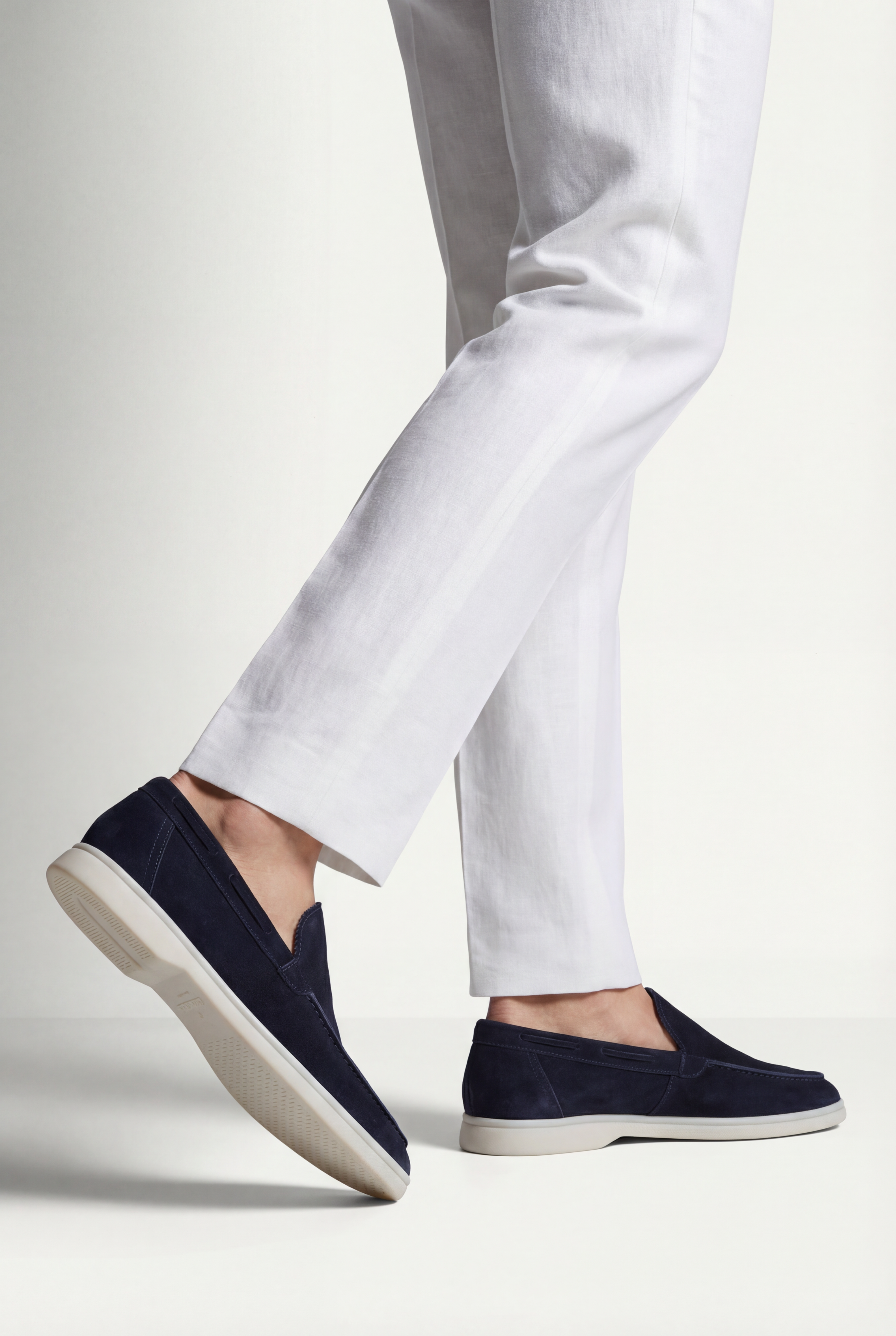 Moreno Classic Suede Loafer Navy – Positano Life