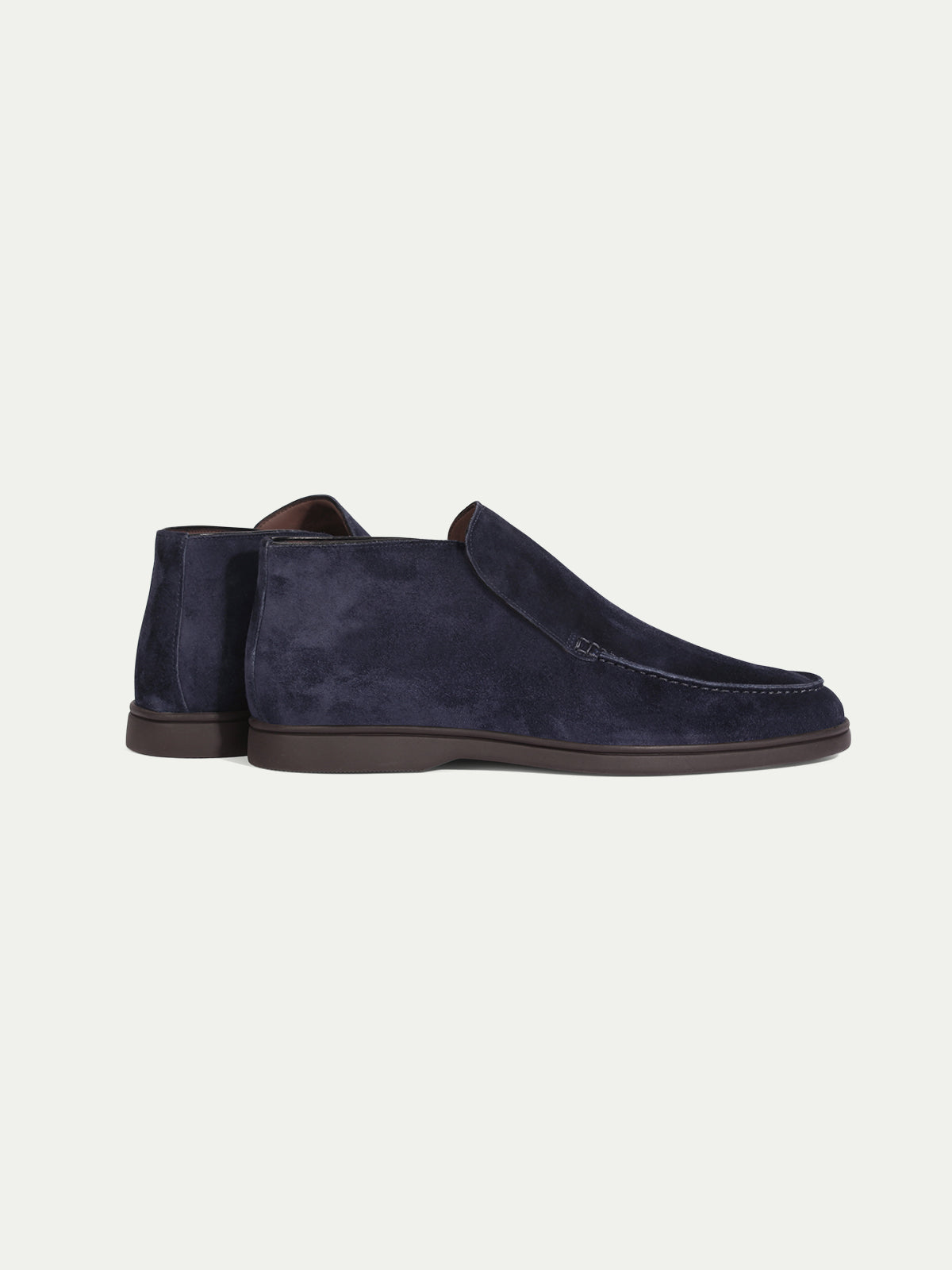 Navy City Loafer with Lamb Shearling Footbed – Positano Life