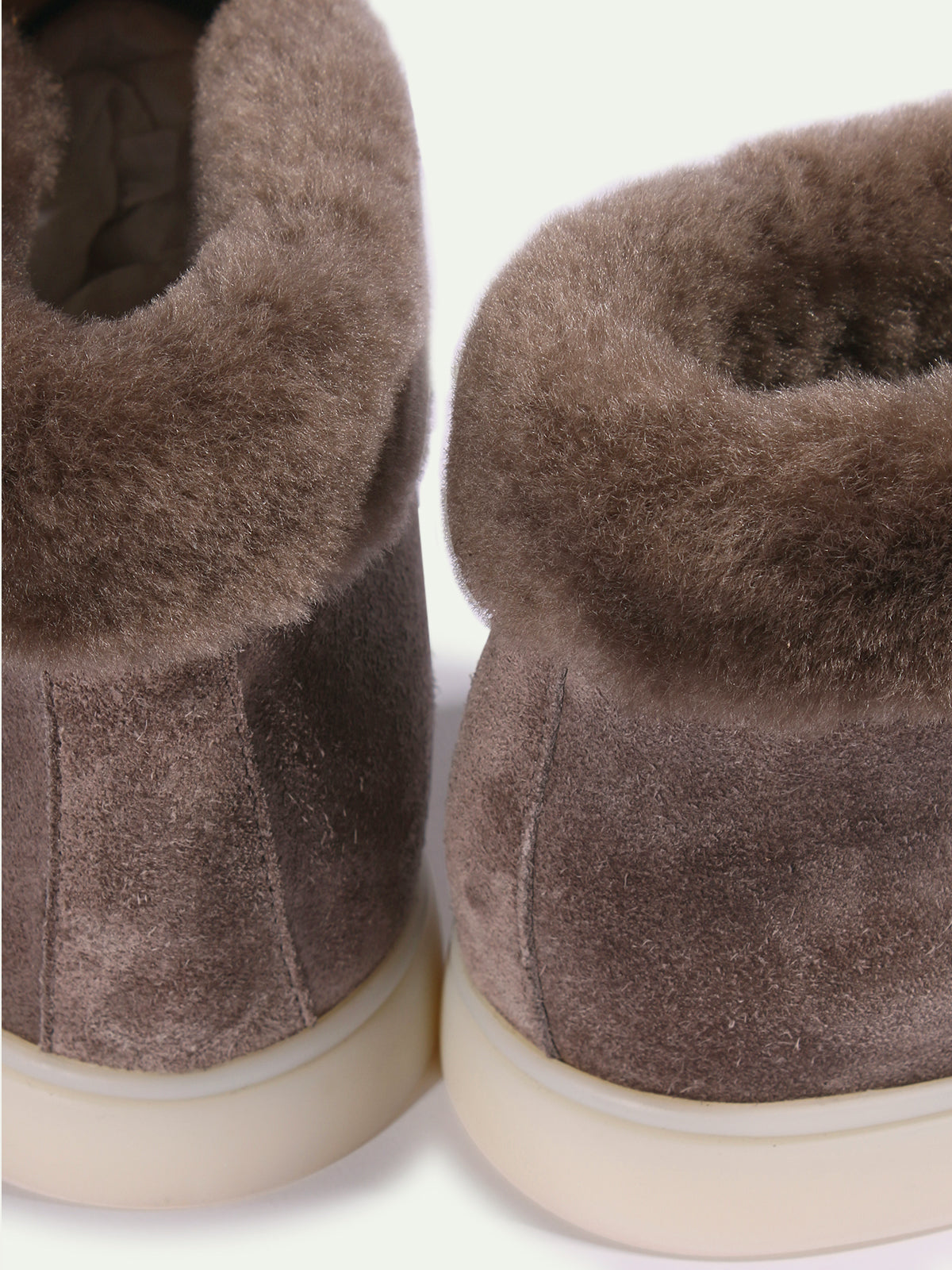 Ash Grey City Loafer with Shearling – Positano Life