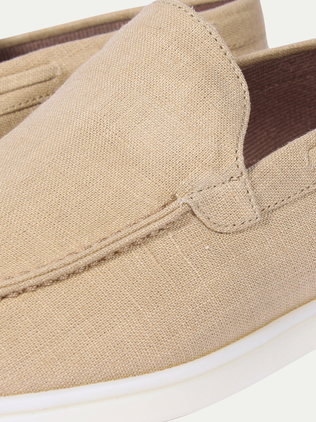 Beige Linen Yacht Loafers – Positano Life
