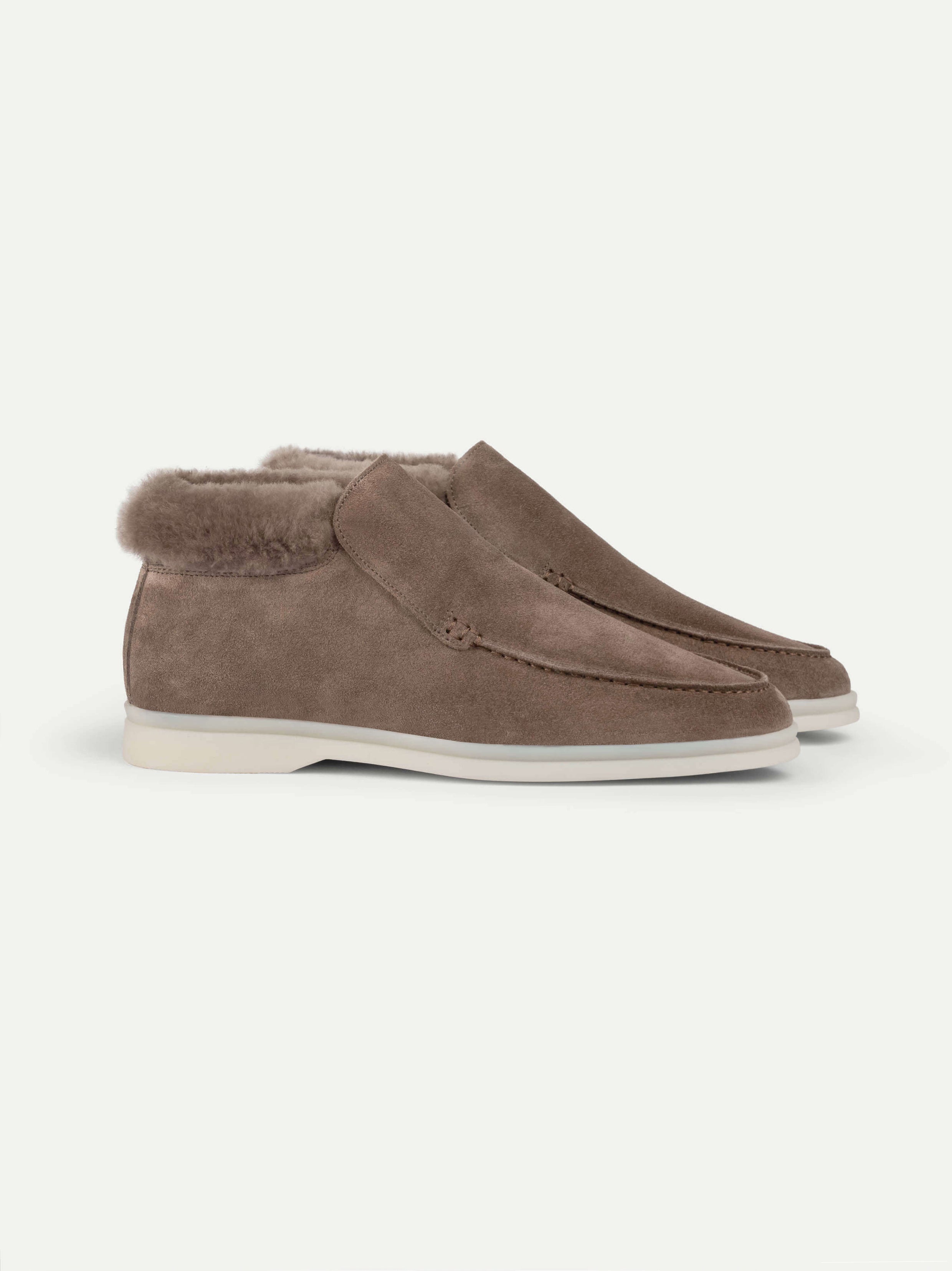 Lady Ash Grey City Loafer Fur – Positano Life
