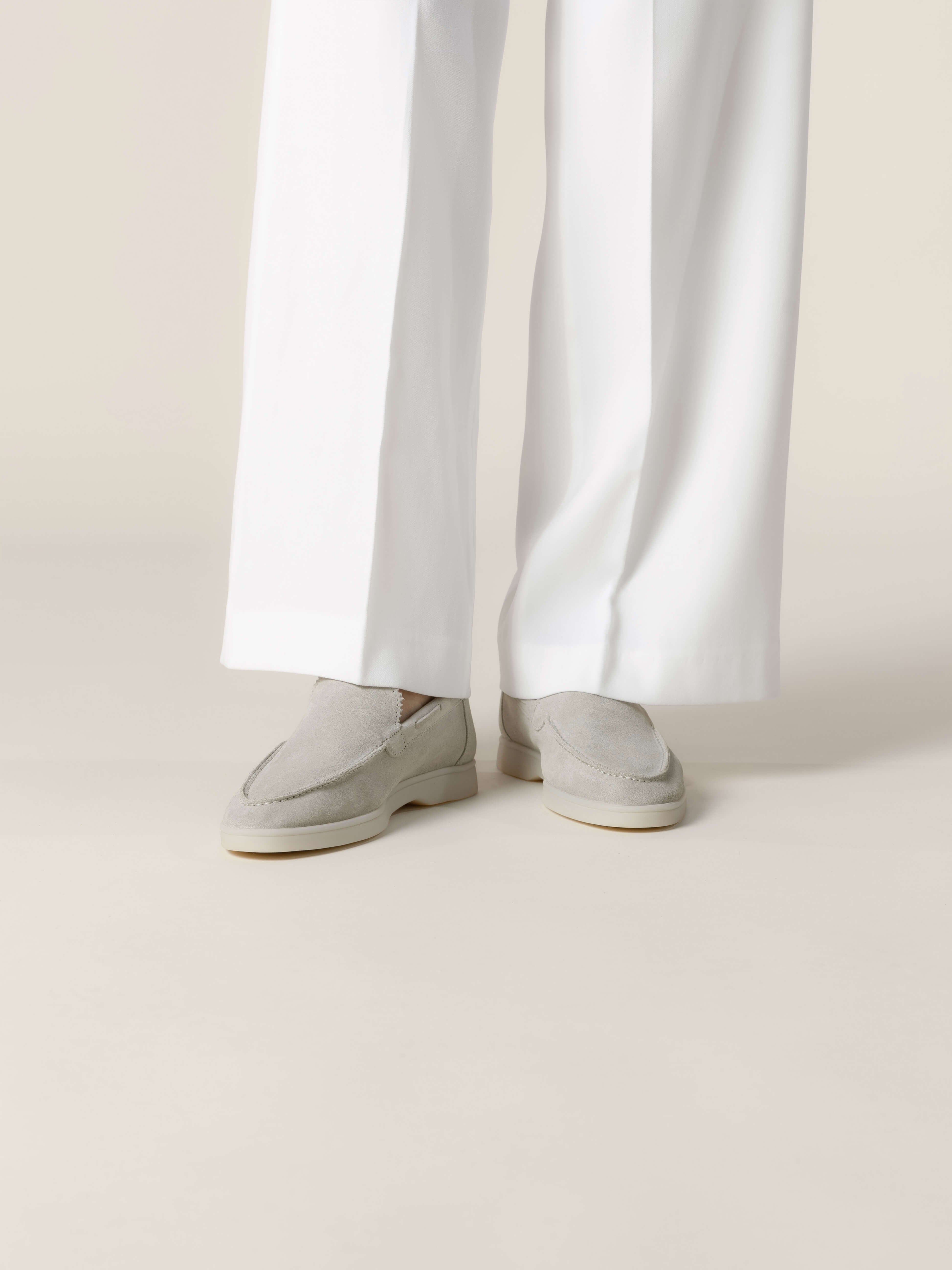Lady Classic Grey Yacht Loafers – Positano Life