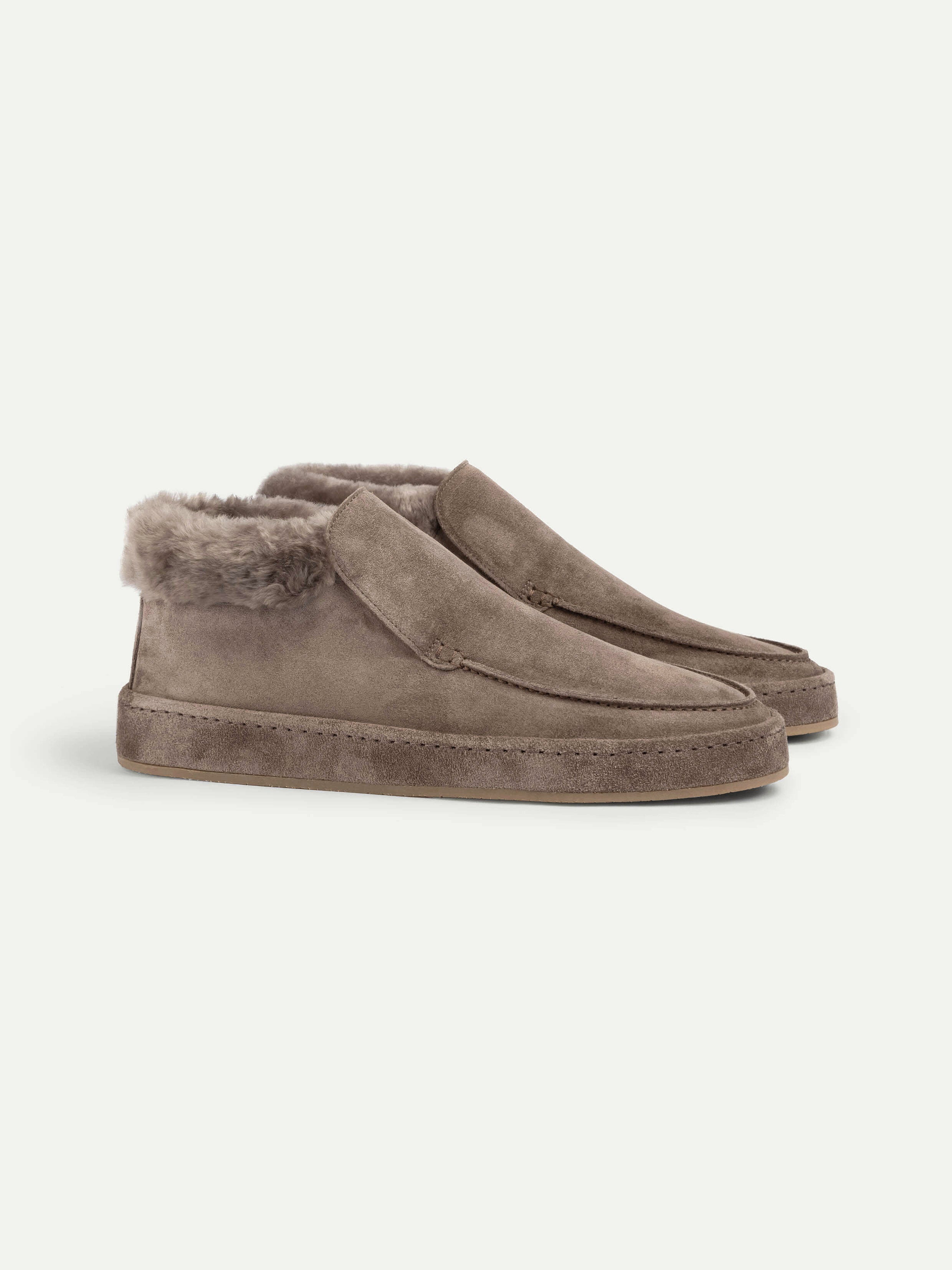Ash Grey Voyager City Loafer Fur Trim – Positano Life