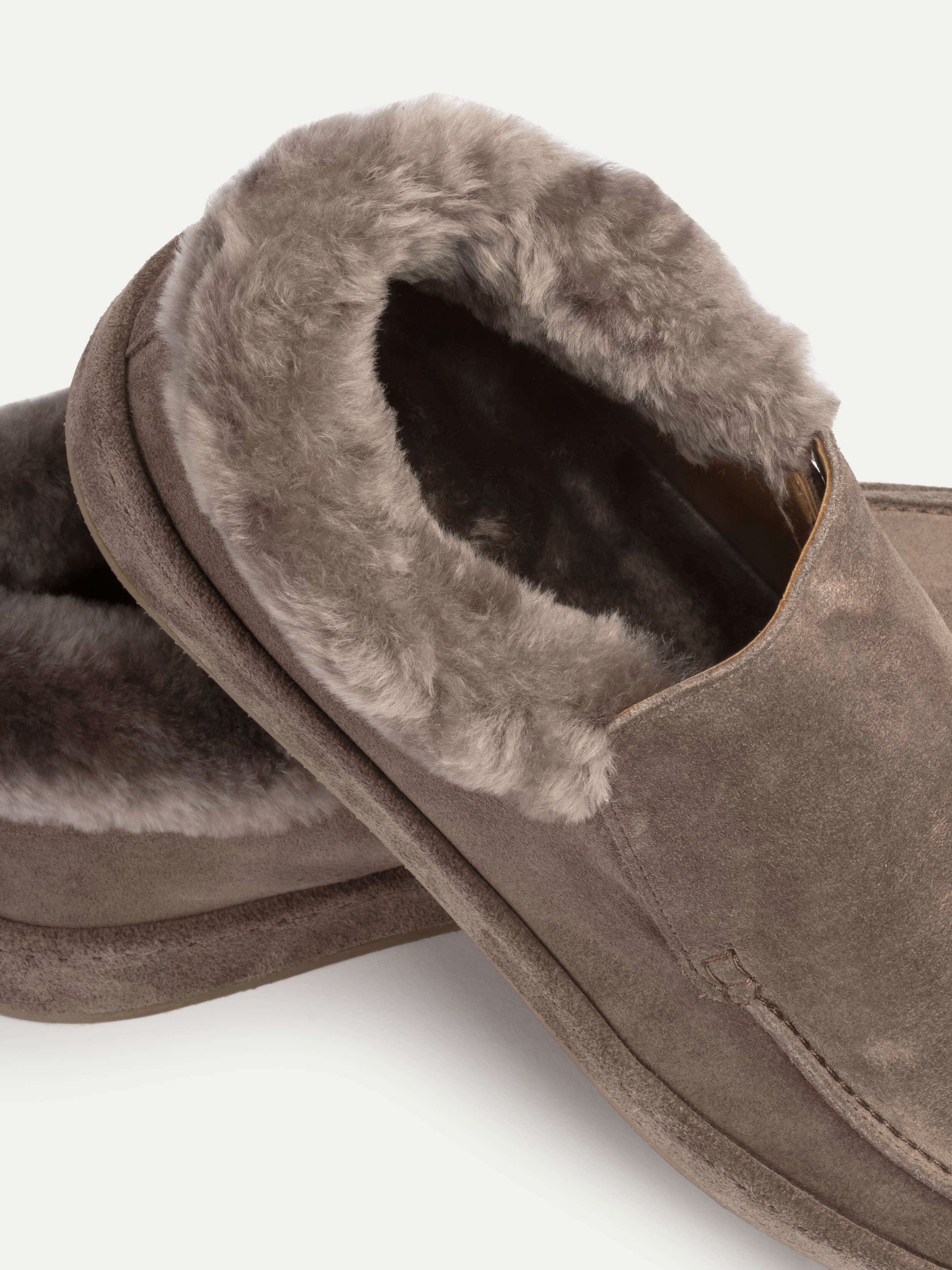 Ash Grey Voyager City Loafer Fur Trim – Positano Life