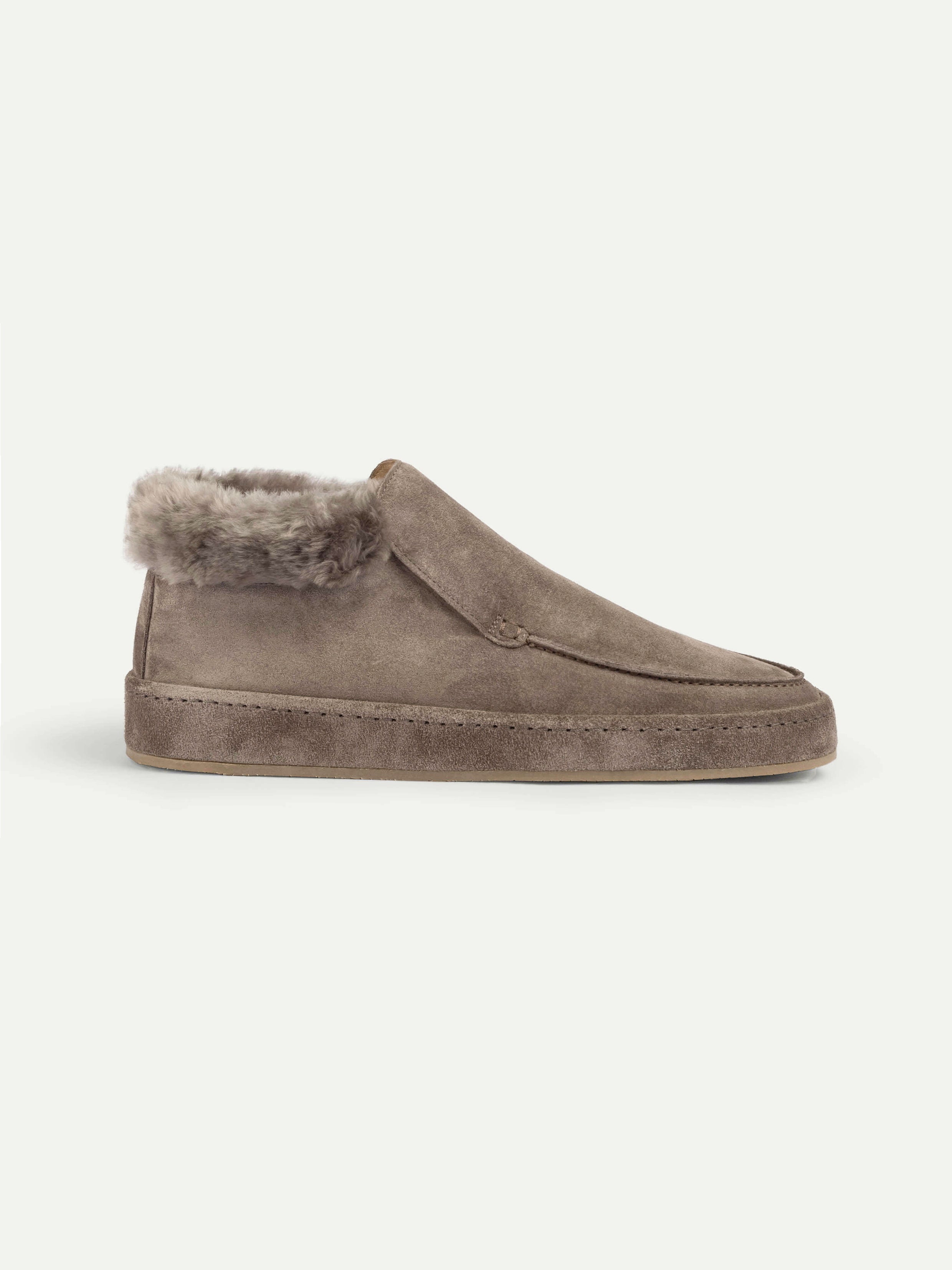 Ash Grey Voyager City Loafer Fur Trim – Positano Life