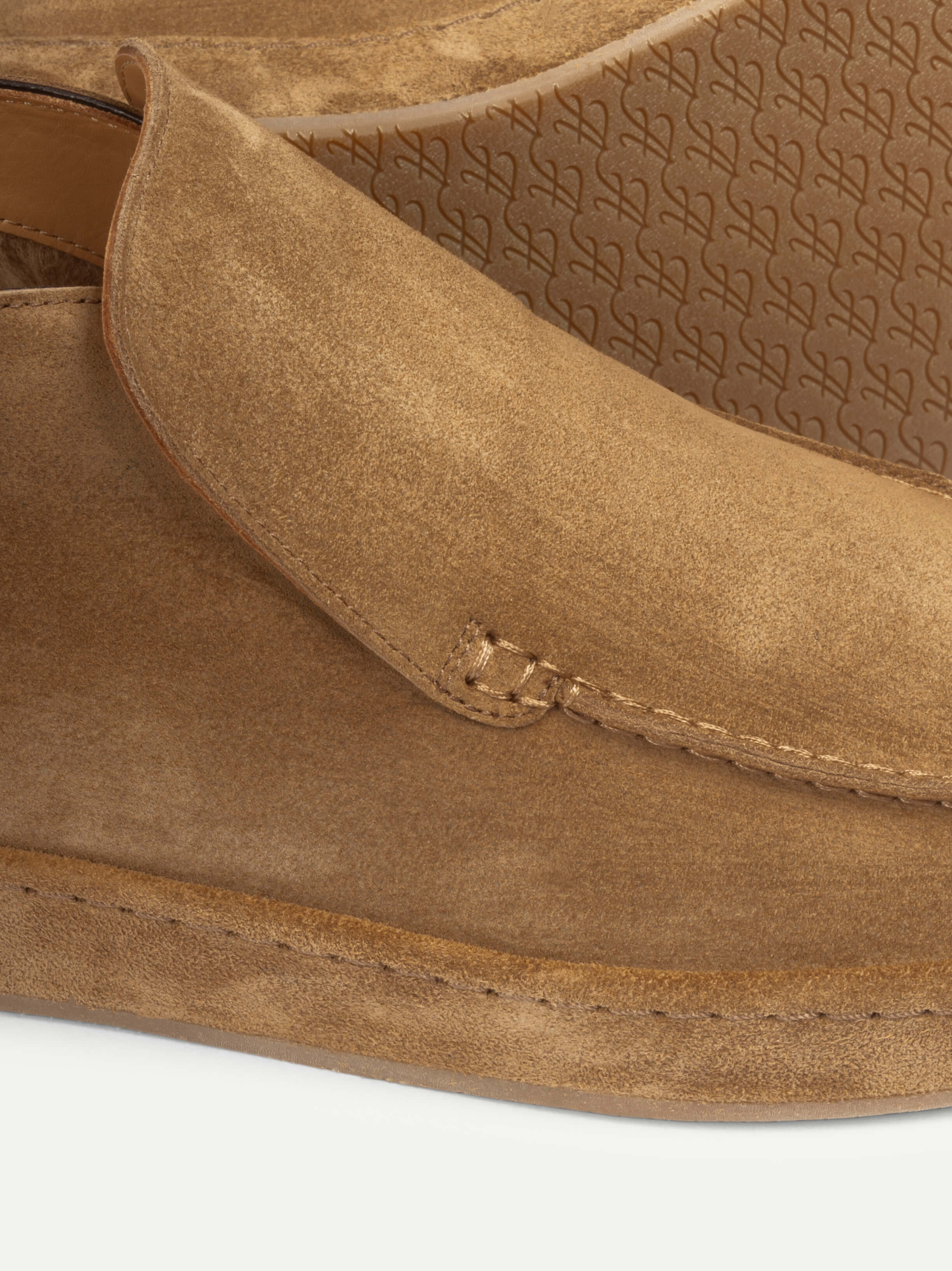 Beige Voyager City Loafer with Fur – Positano Life