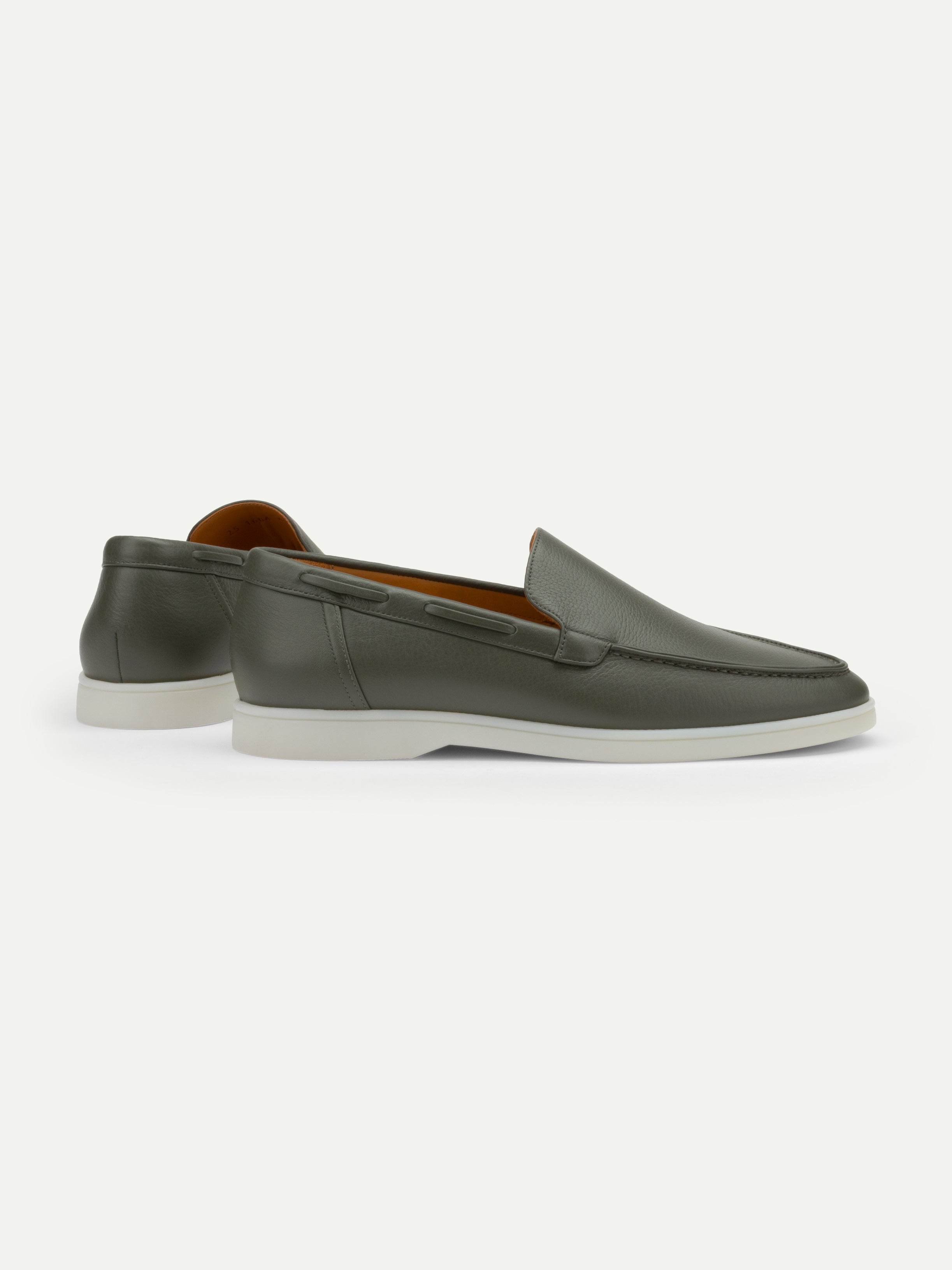 Classic Green Grain Yacht Loafers – Positano Life
