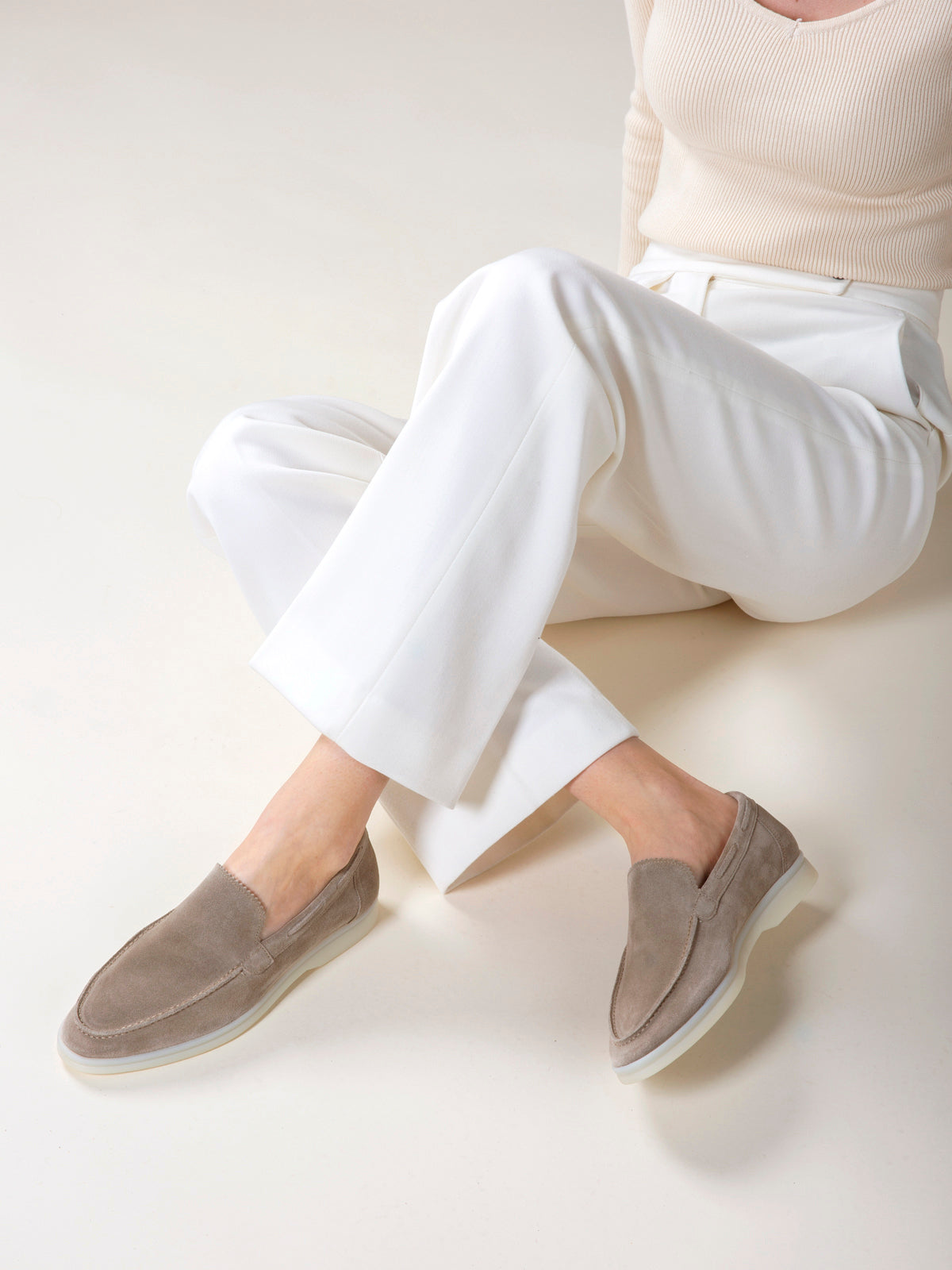 Lady Light Grey Yacht Loafers – Positano Life