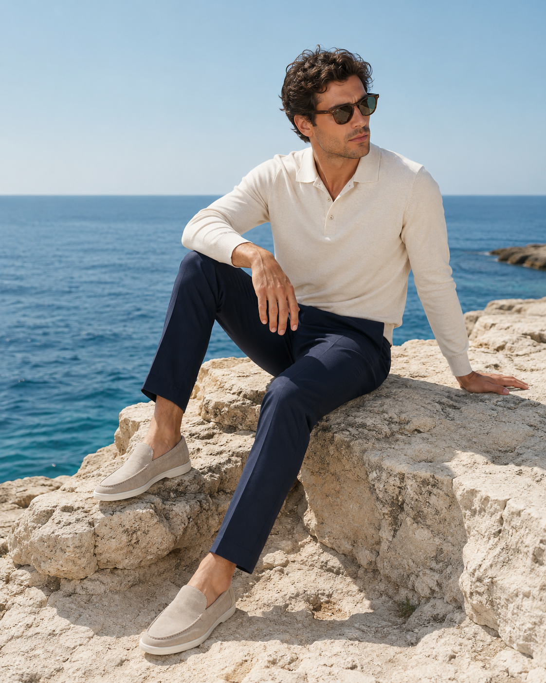 Moreno Suede Loafer Apricot – Positano Life