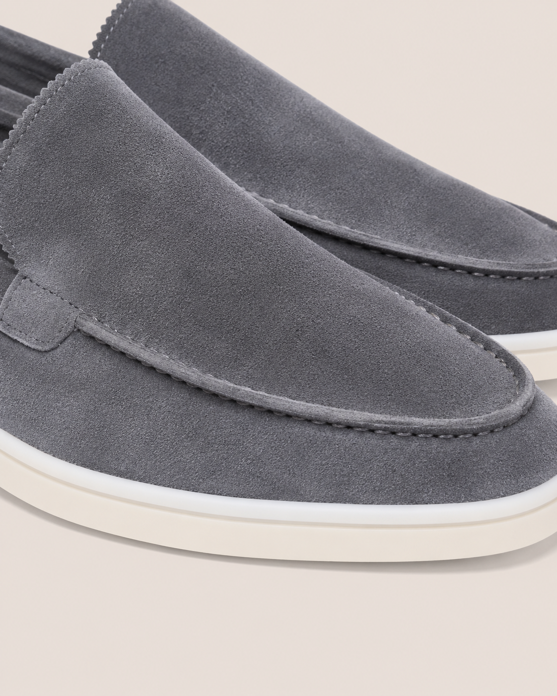 Moreno Suede Loafer Dark Gray – Positano Life