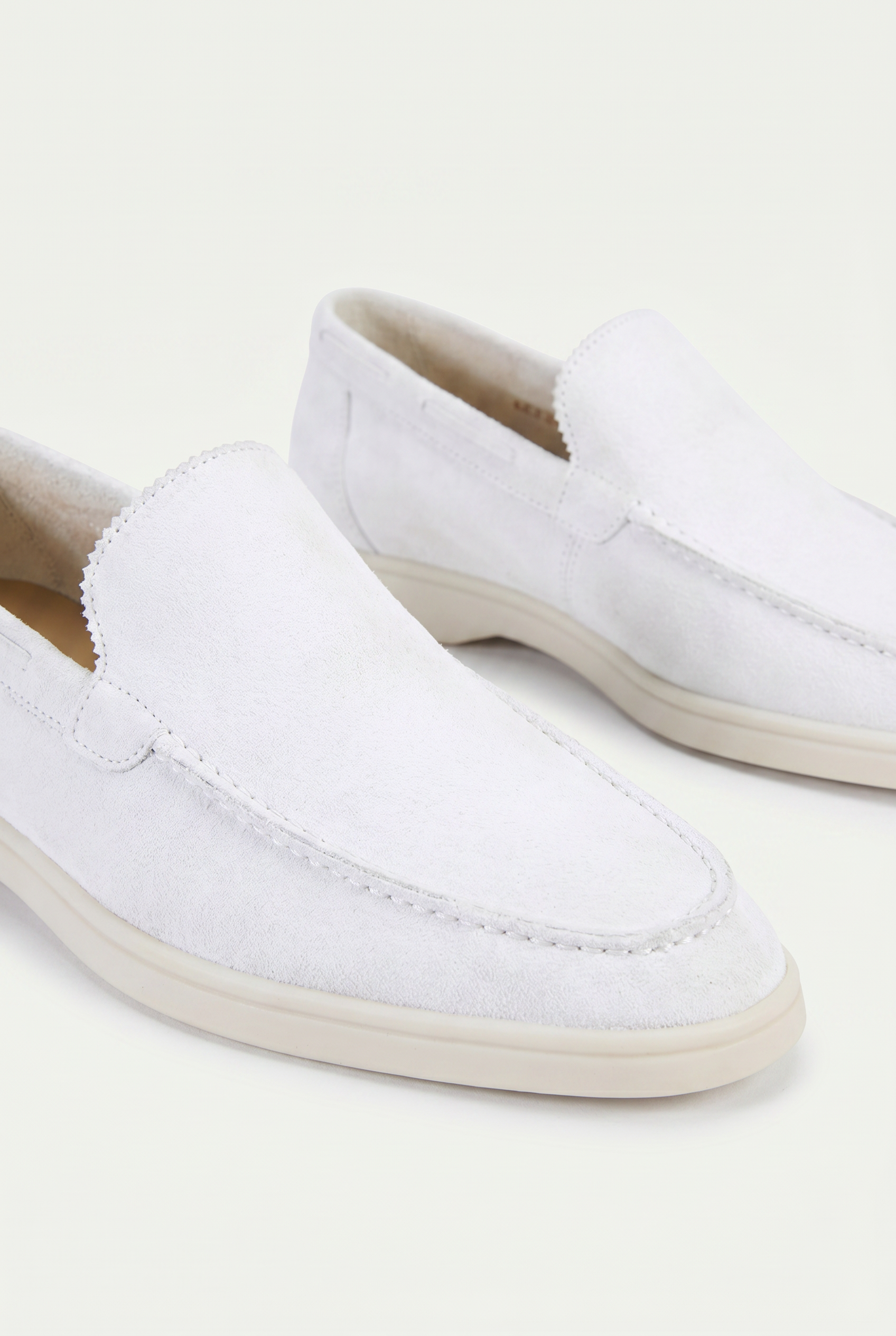 Moreno Suede Loafer White – Positano Life