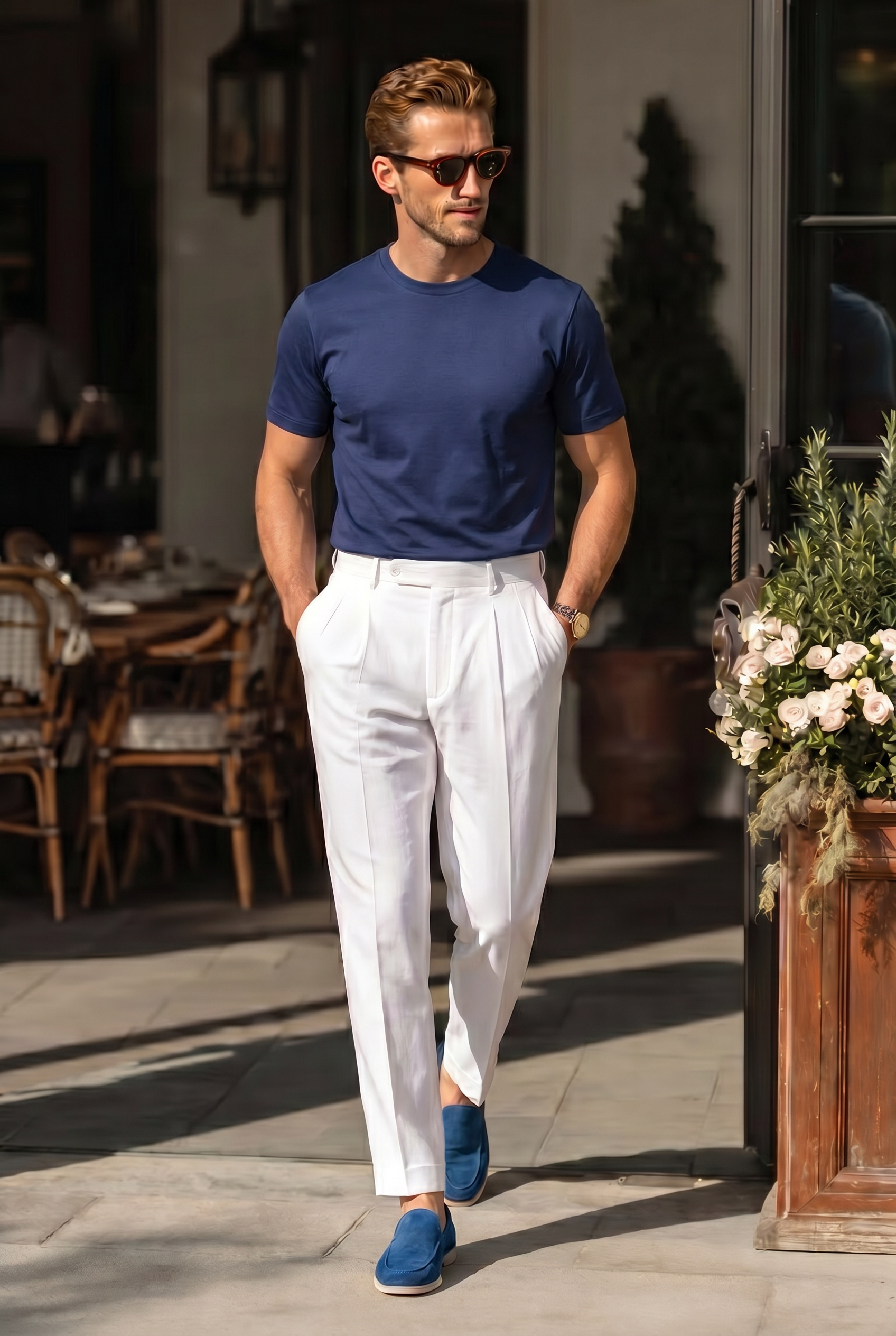 Moreno Classic Suede Loafer Royal Blue – Positano Life