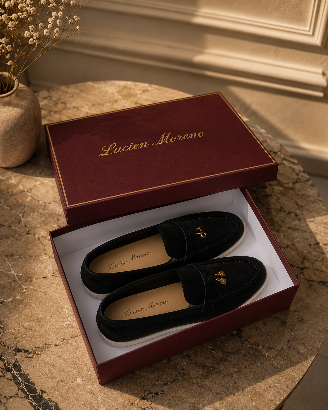 Lady Black Buckle Loafer – Positano Life