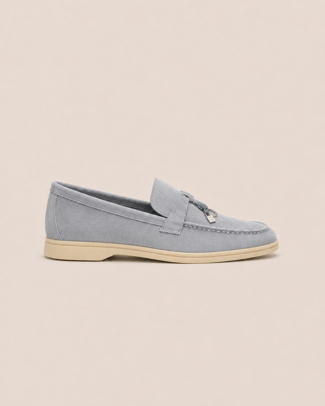 Lady Gray Blue Buckle Loafer – Positano Life