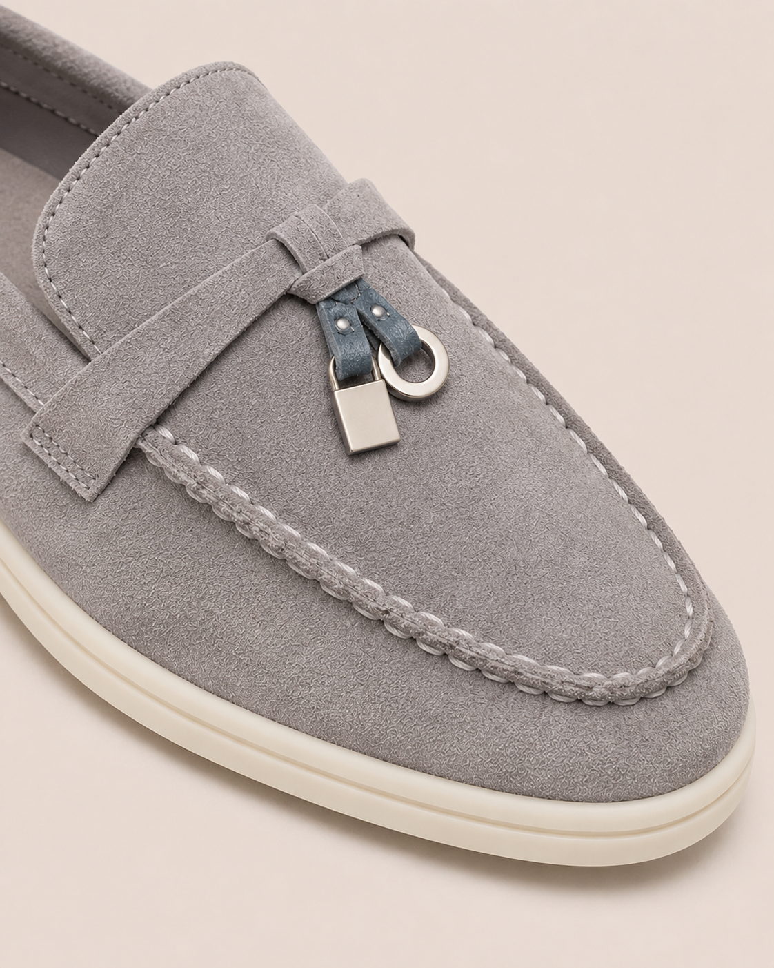 Lady Gray Buckle Loafer – Positano Life