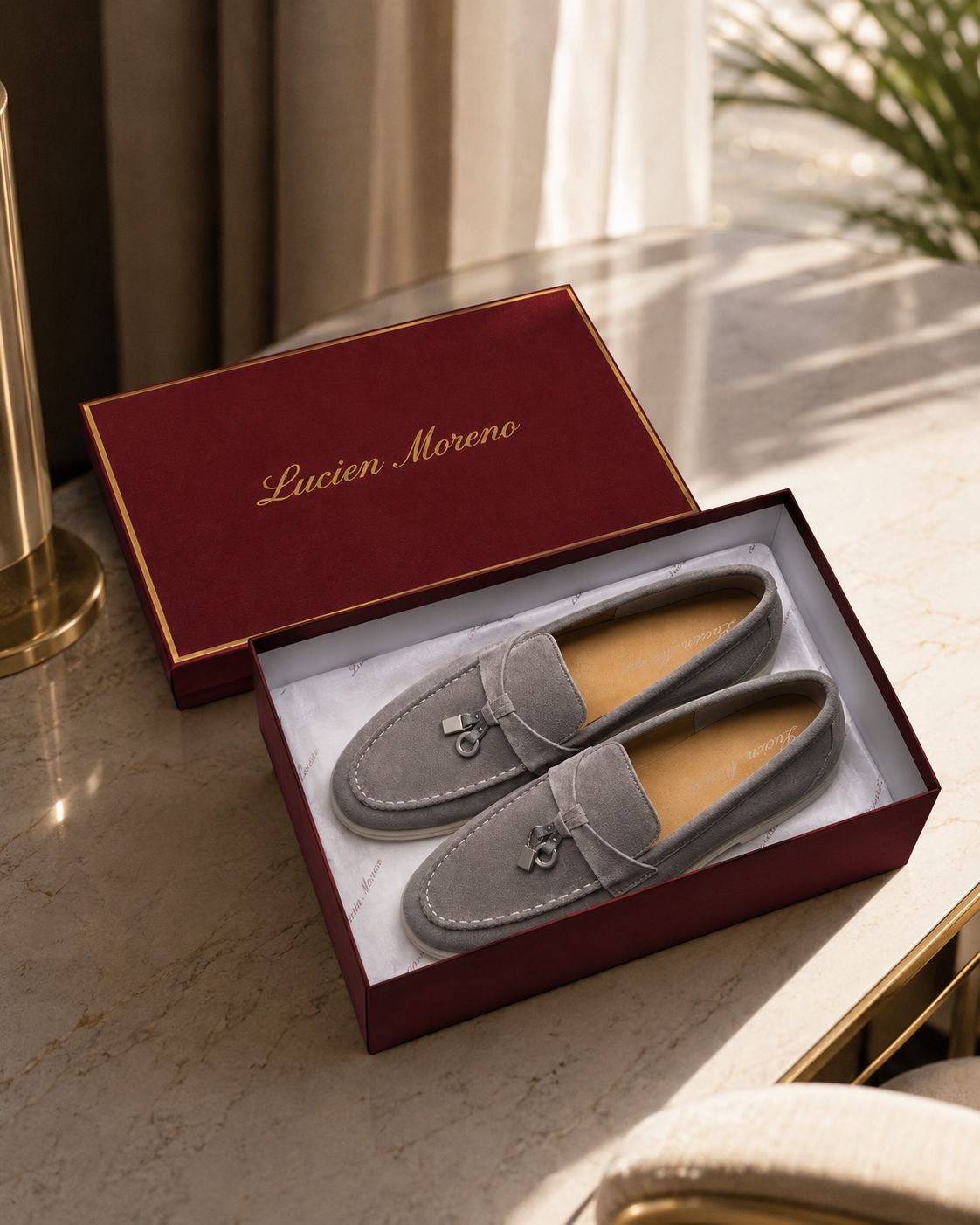 Lady Gray Buckle Loafer – Positano Life