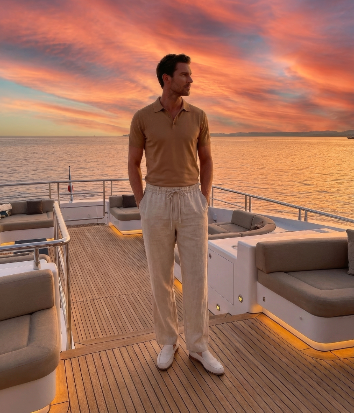 Beige Linen Trousers – Positano Life