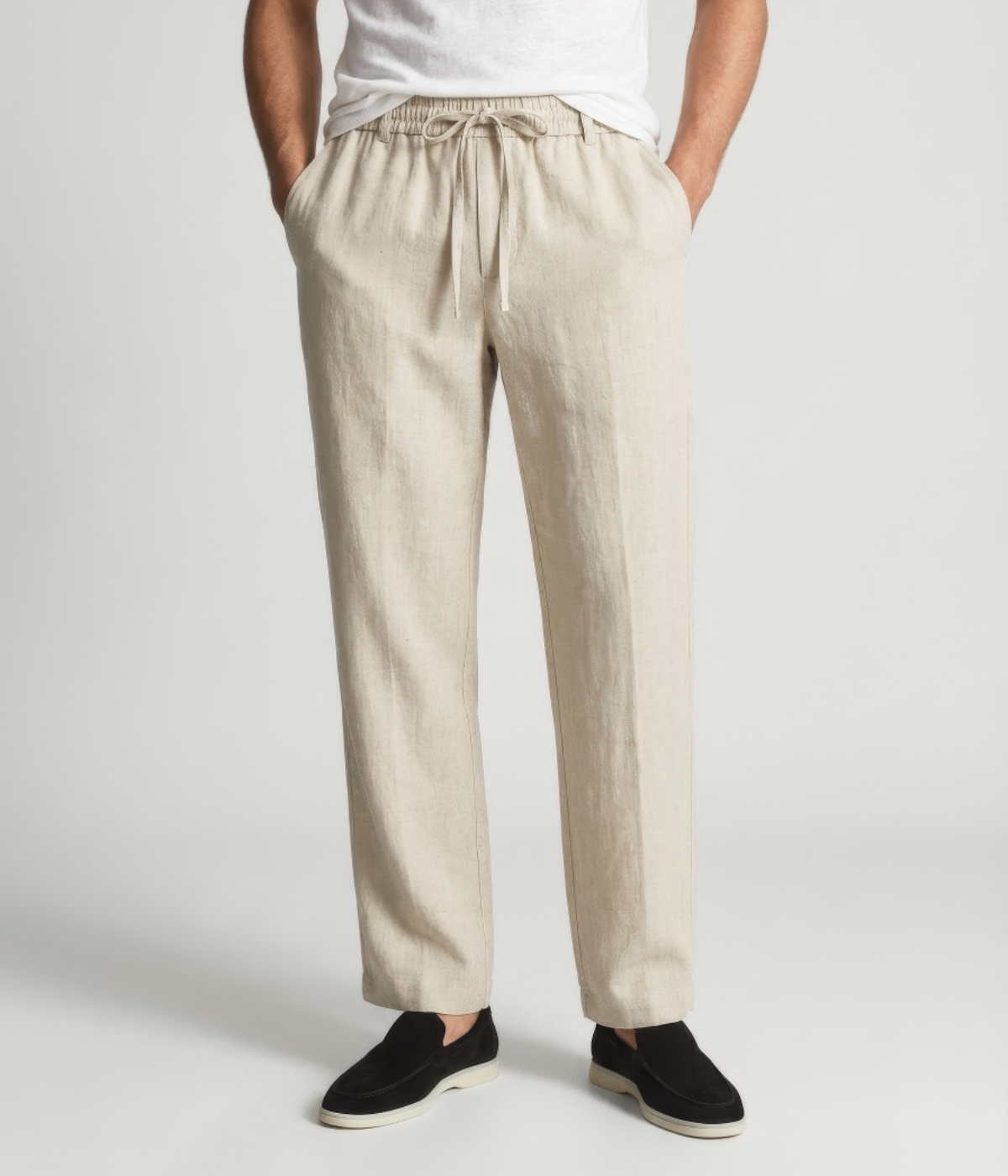 Beige Linen Trousers – Positano Life