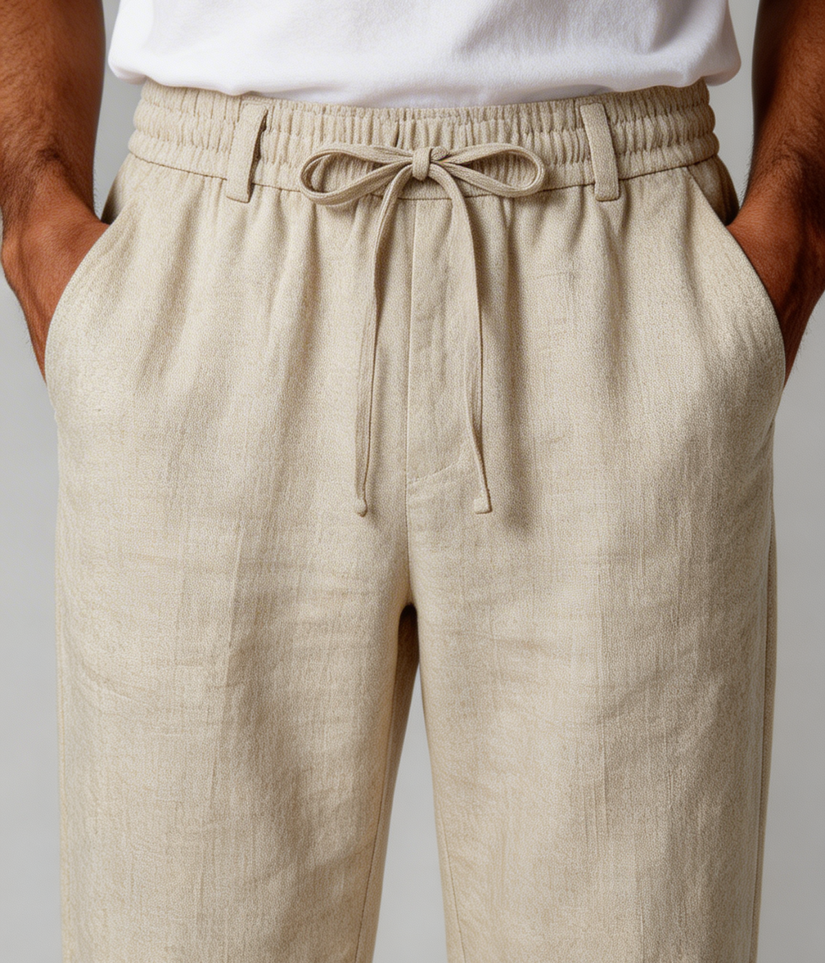 Beige Linen Trousers – Positano Life