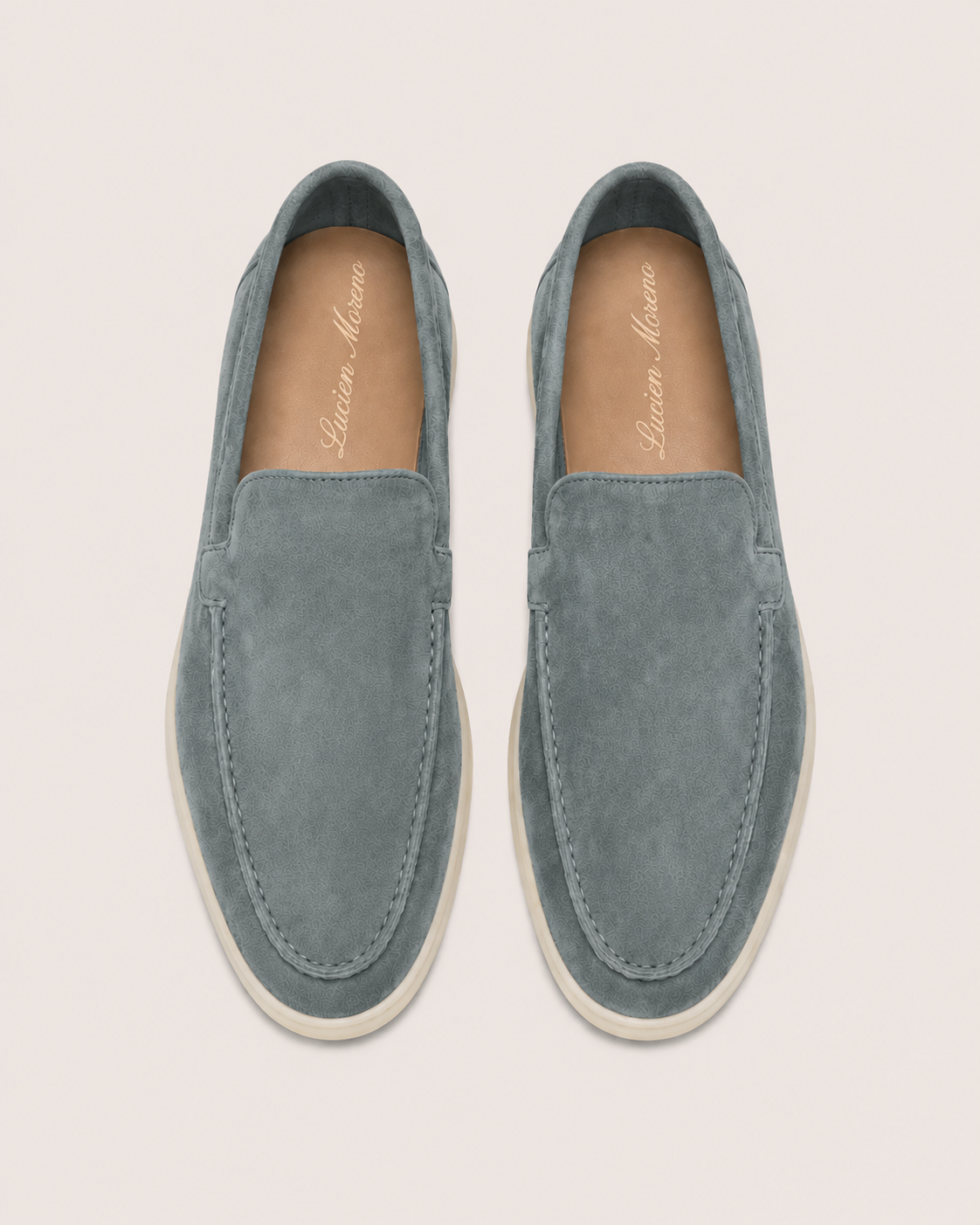 Moreno Suede Loafer Dusty Blue – Positano Life