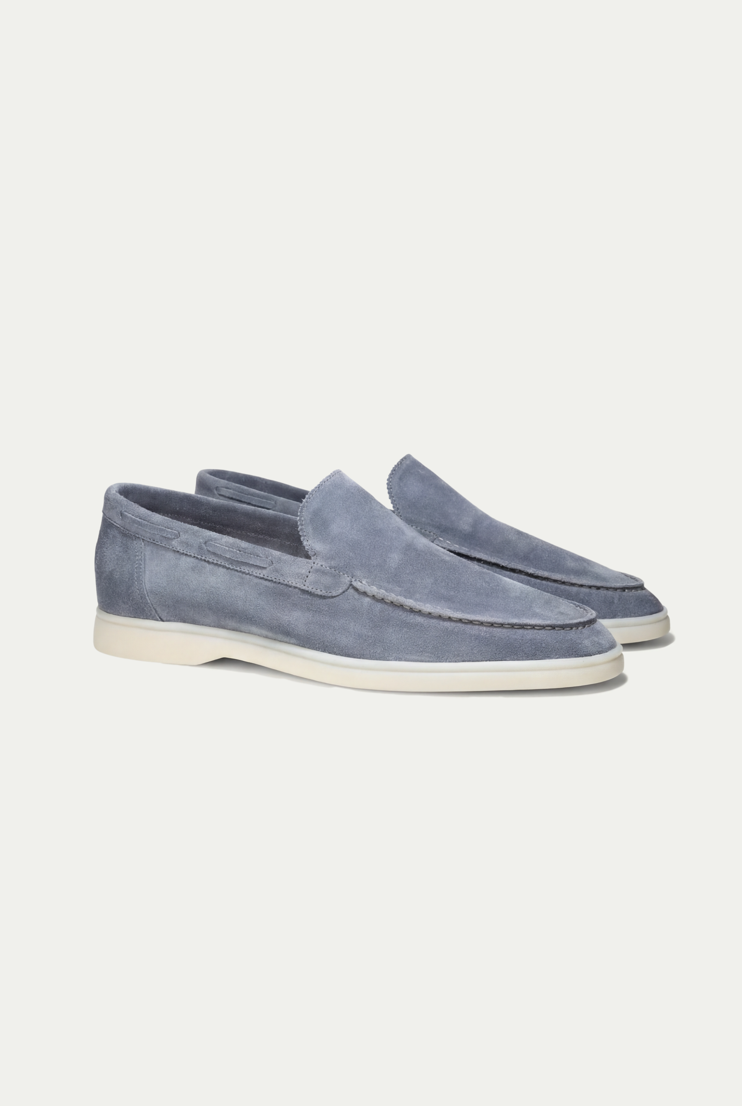 Moreno Classic Suede Loafer Baby Blue – Positano Life