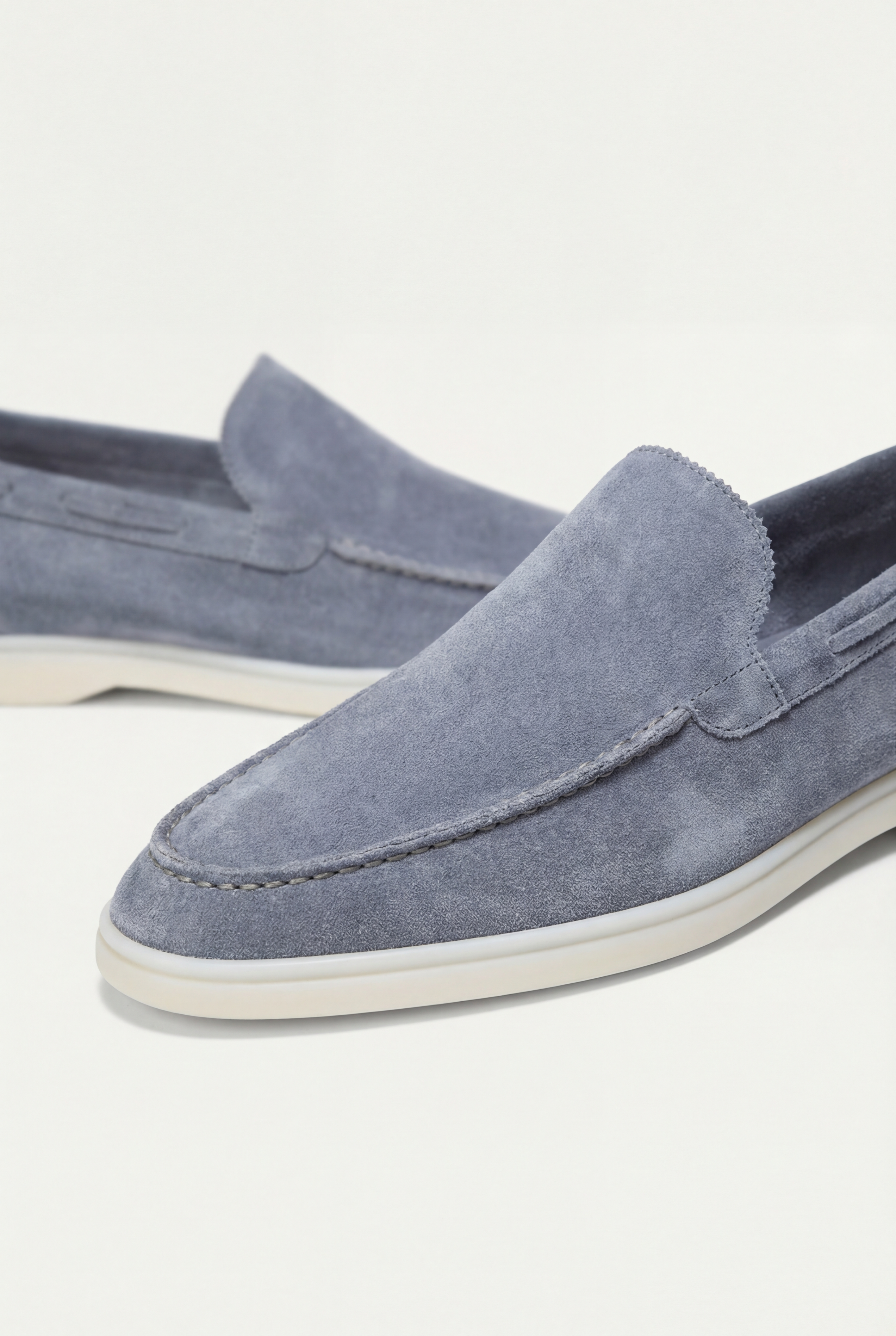 Moreno Classic Suede Loafer Baby Blue – Positano Life