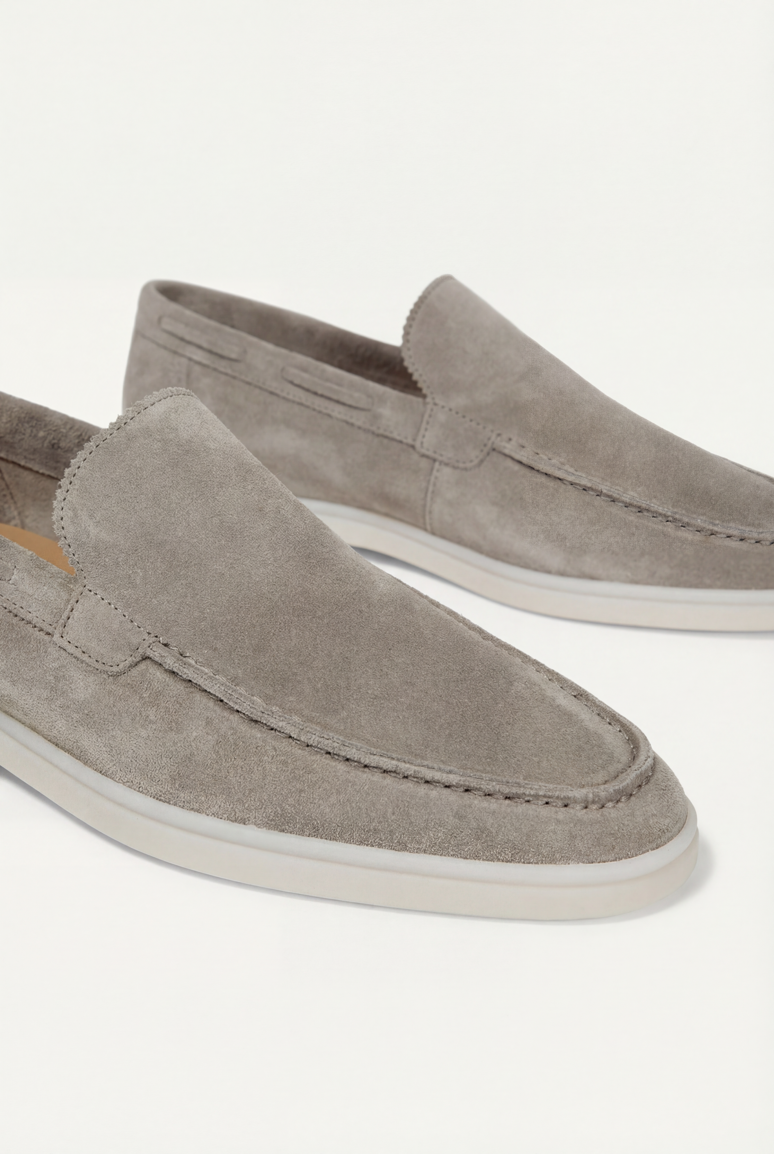 Moreno Classic Suede Loafer Light Gray – Positano Life