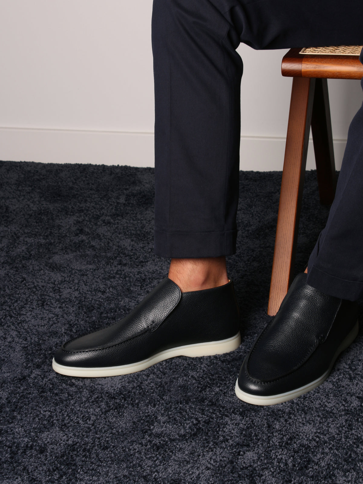 Dark Blue Grain City Loafer – Positano Life