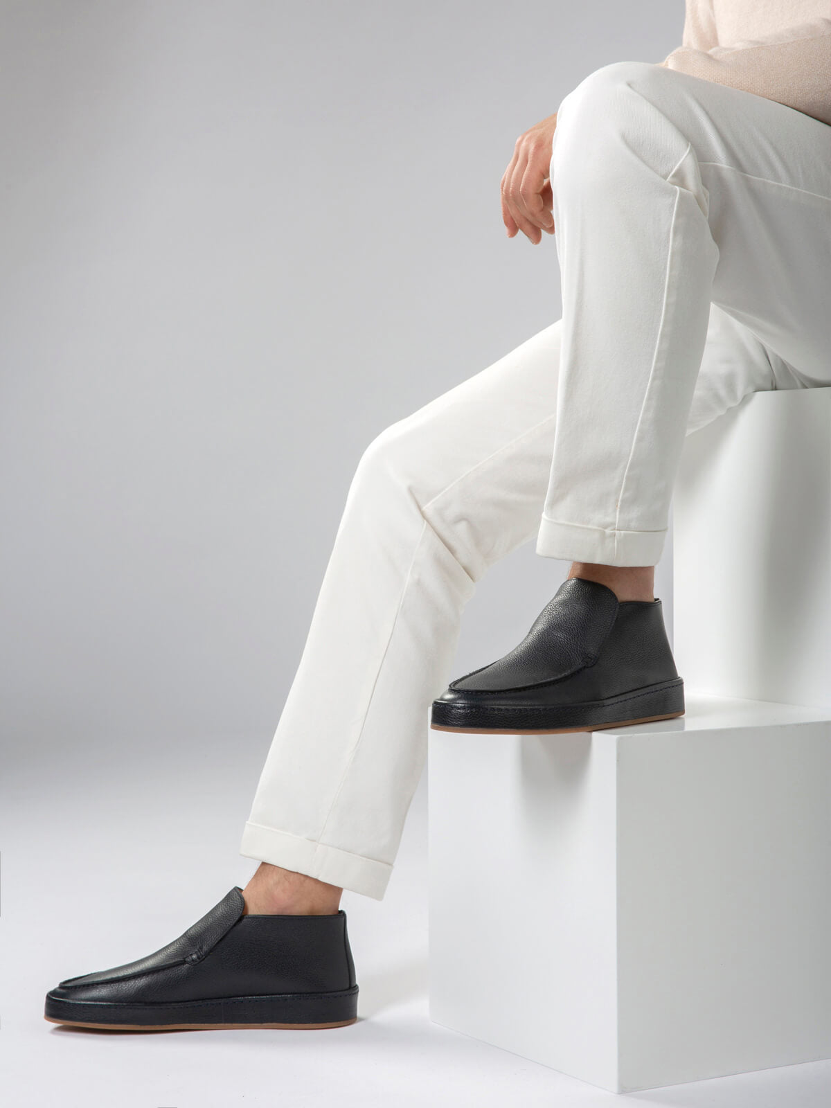 Navy Grain Voyager City Loafer – Positano Life