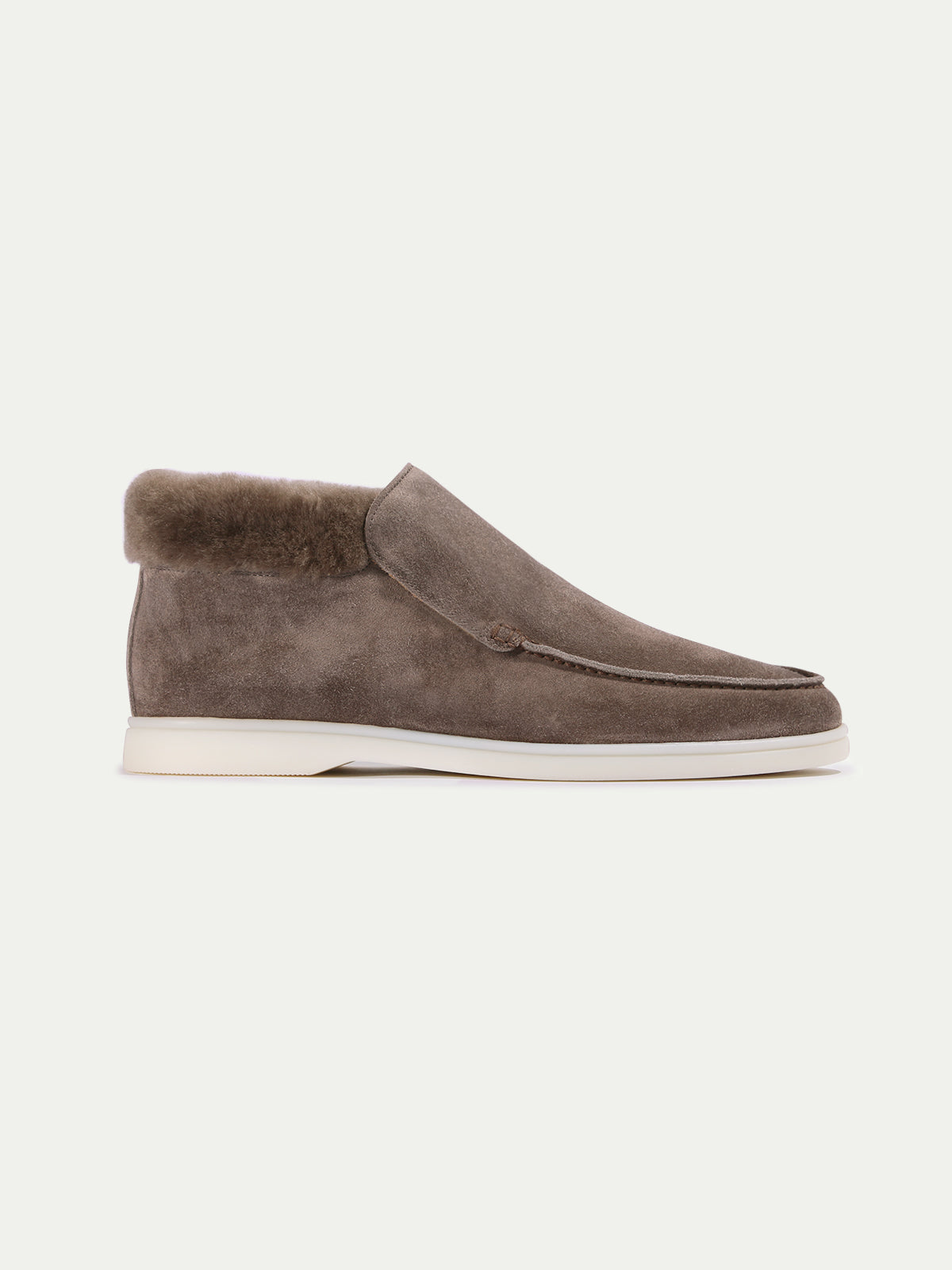 Ash Grey City Loafer with Shearling – Positano Life