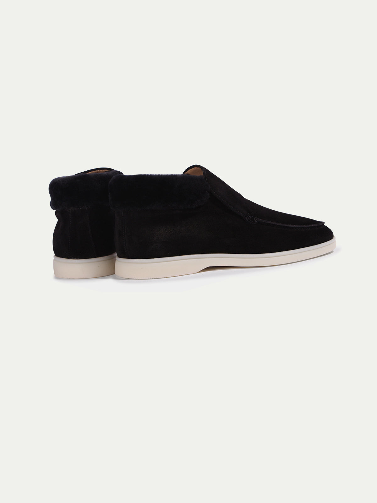 Black City Loafer with Shearling – Positano Life