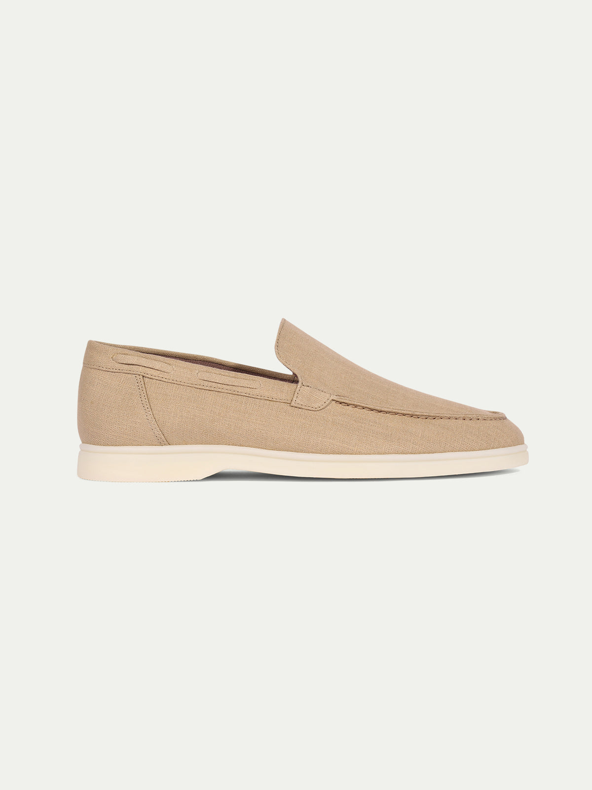 Beige Linen Yacht Loafers – Positano Life