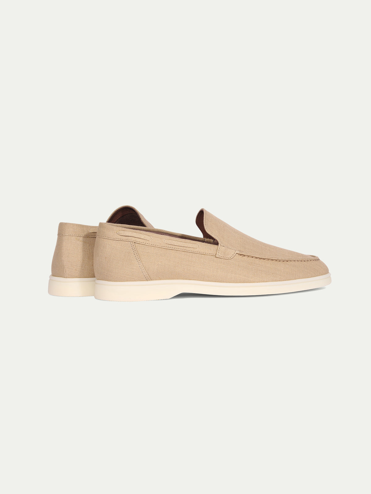 Beige Linen Yacht Loafers – Positano Life