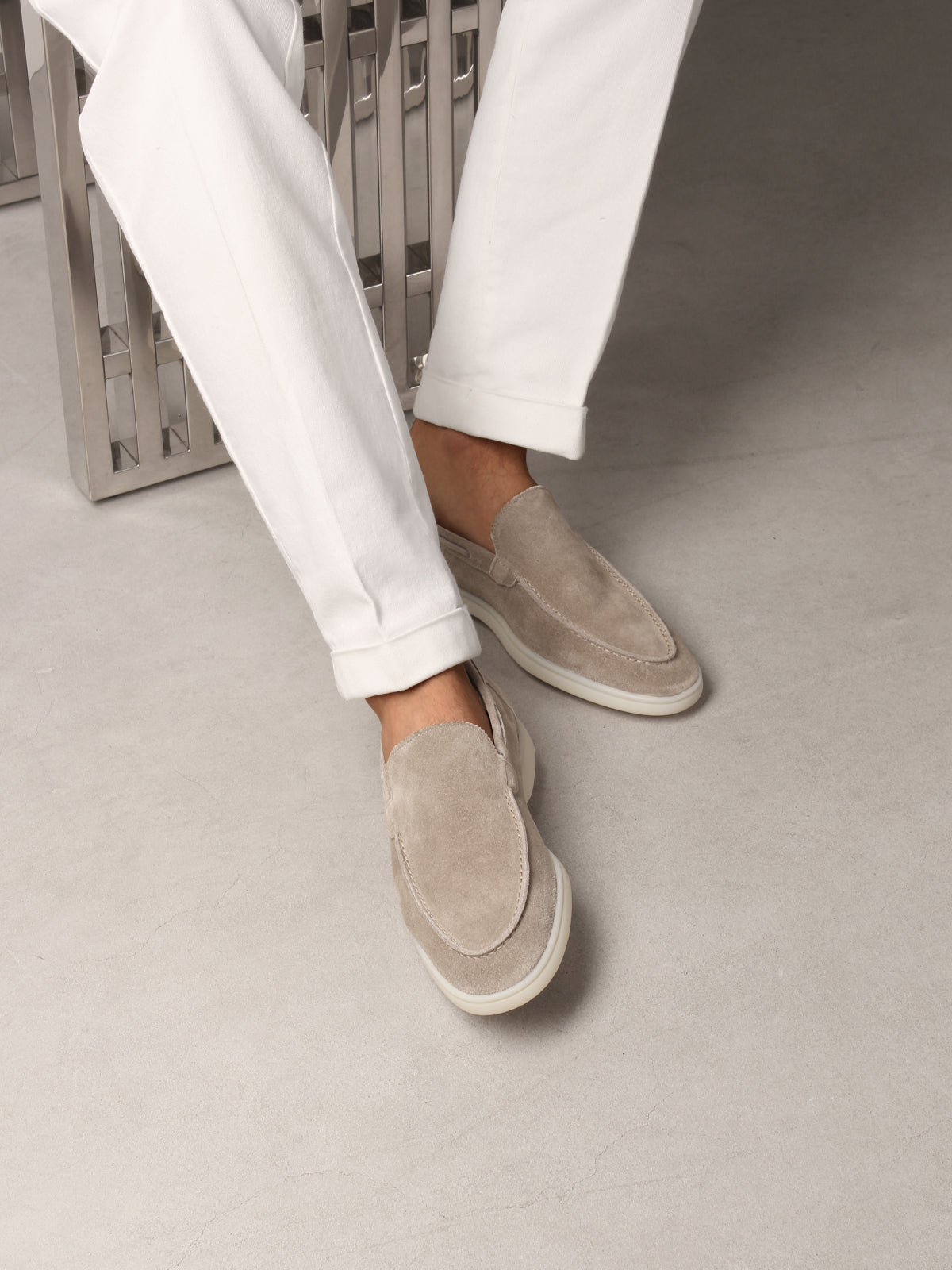 Light Grey Yacht Loafers – Positano Life
