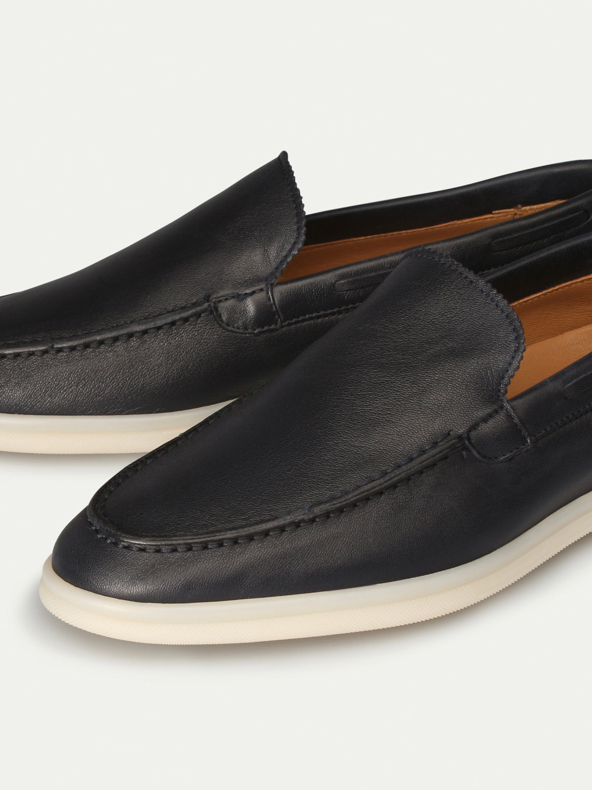 Lady Navy Nappa Yacht Loafers – Positano Life