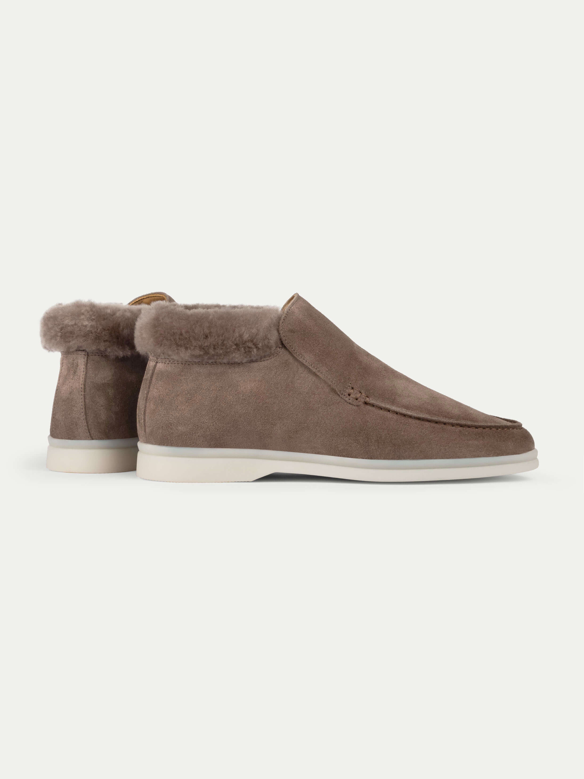 Lady Ash Grey City Loafer Fur – Positano Life