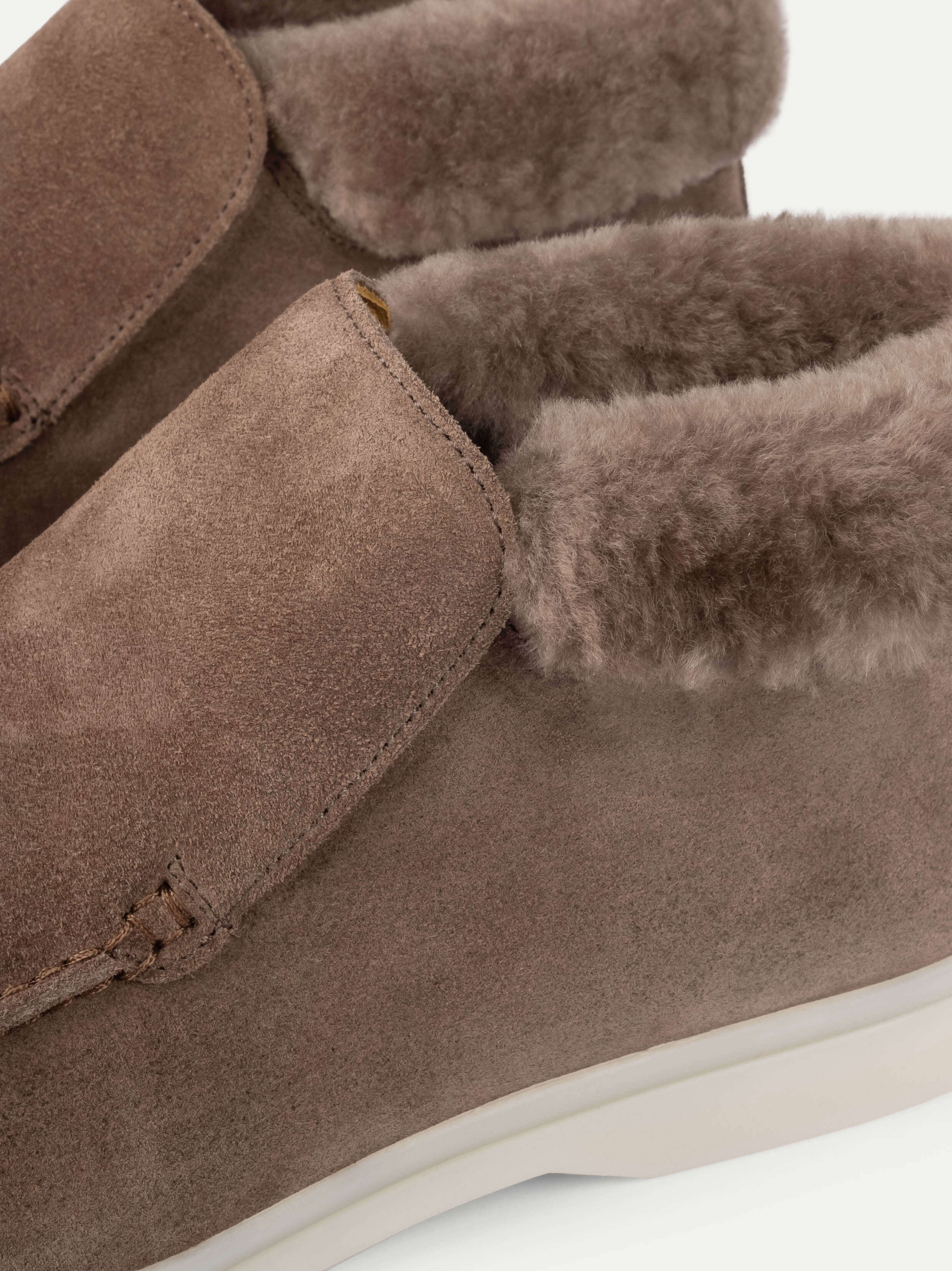 Lady Ash Grey City Loafer Fur – Positano Life