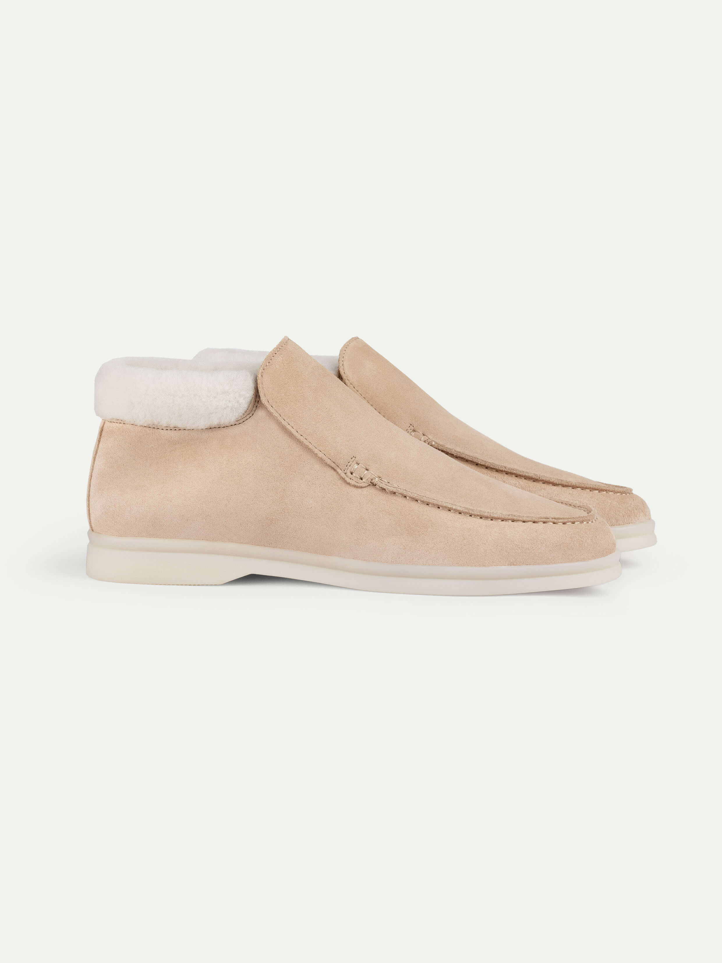 Lady Light Beige City Loafer Fur – Positano Life