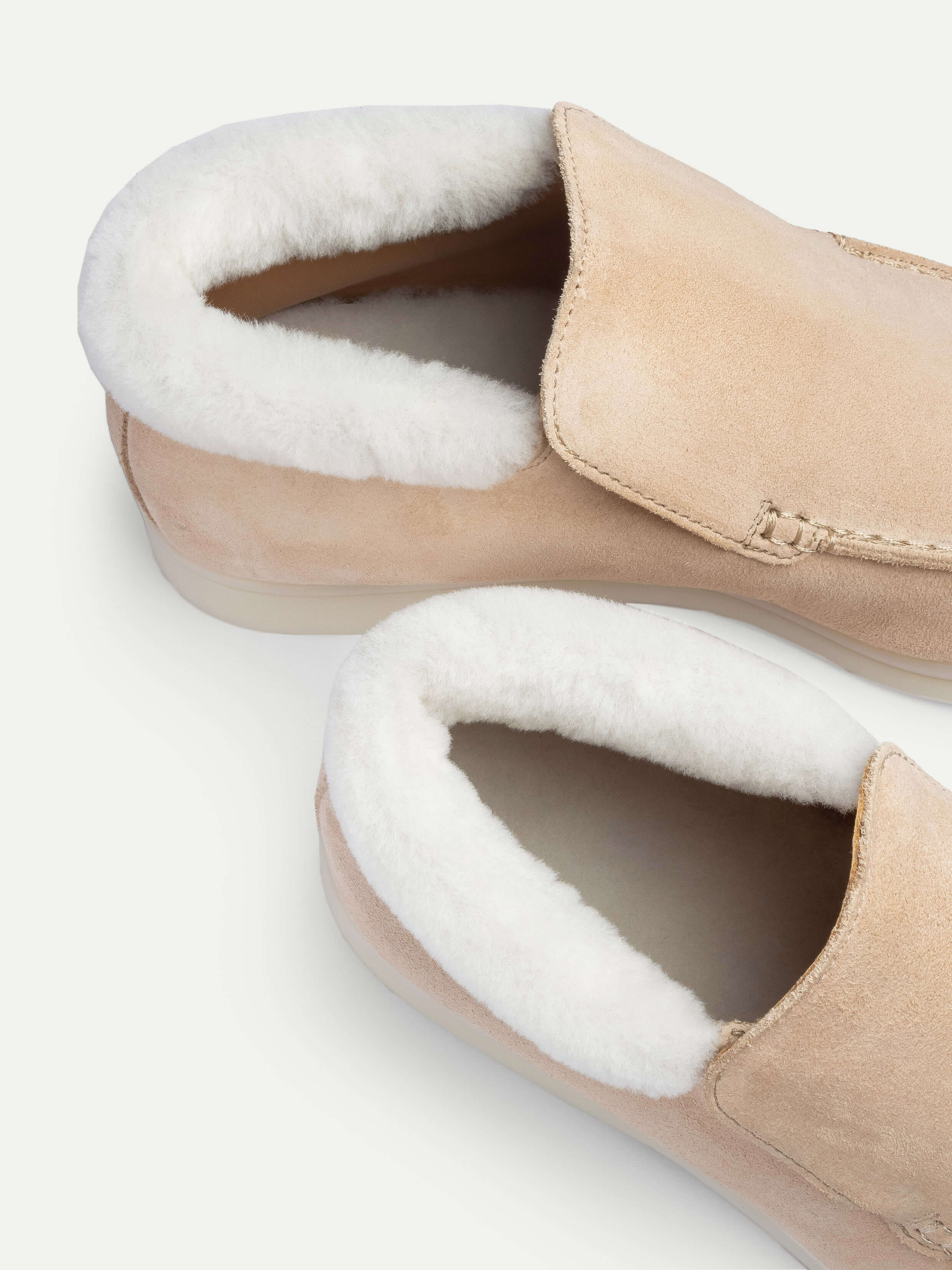 Lady Light Beige City Loafer Fur – Positano Life