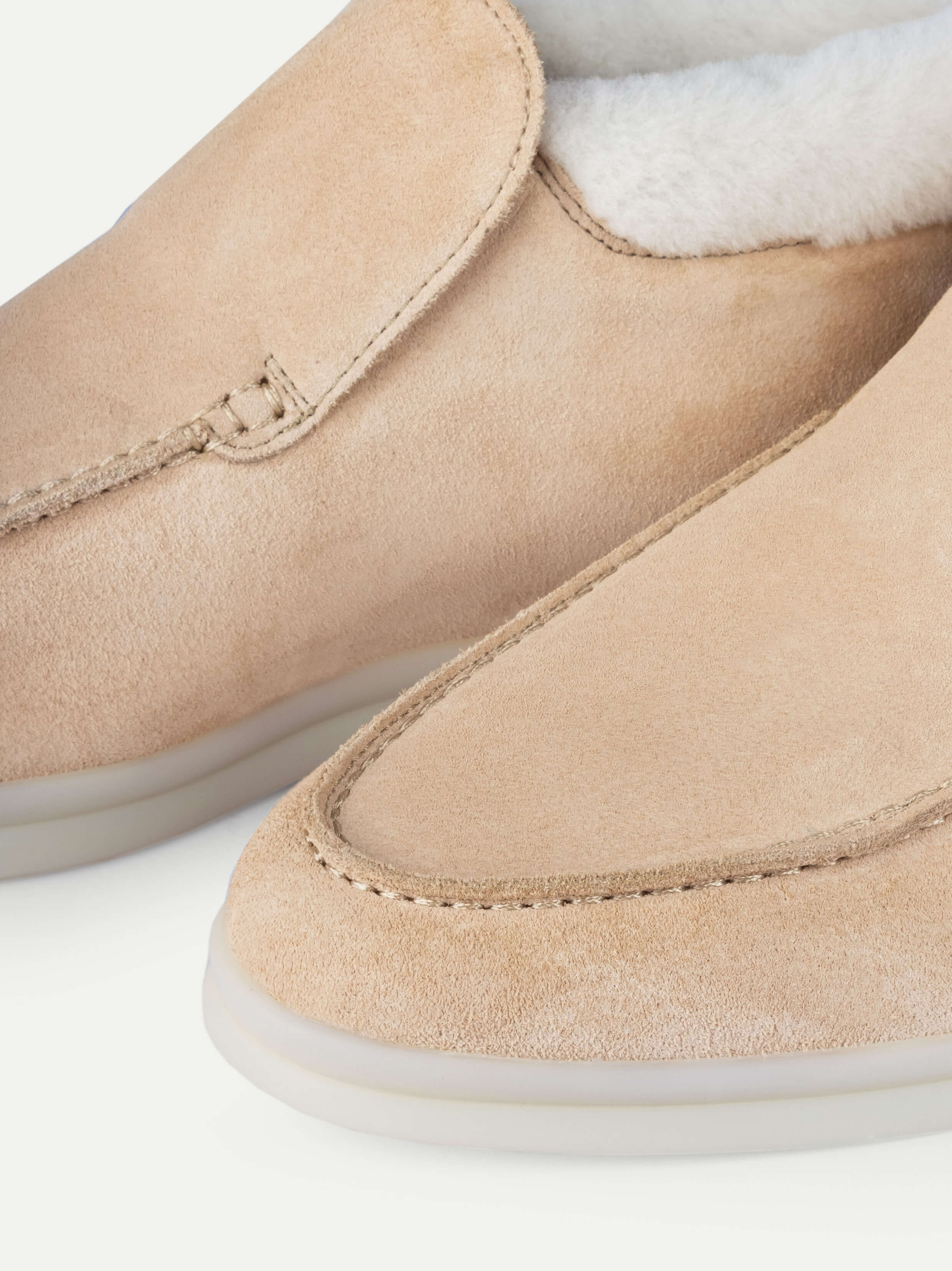 Lady Light Beige City Loafer Fur – Positano Life