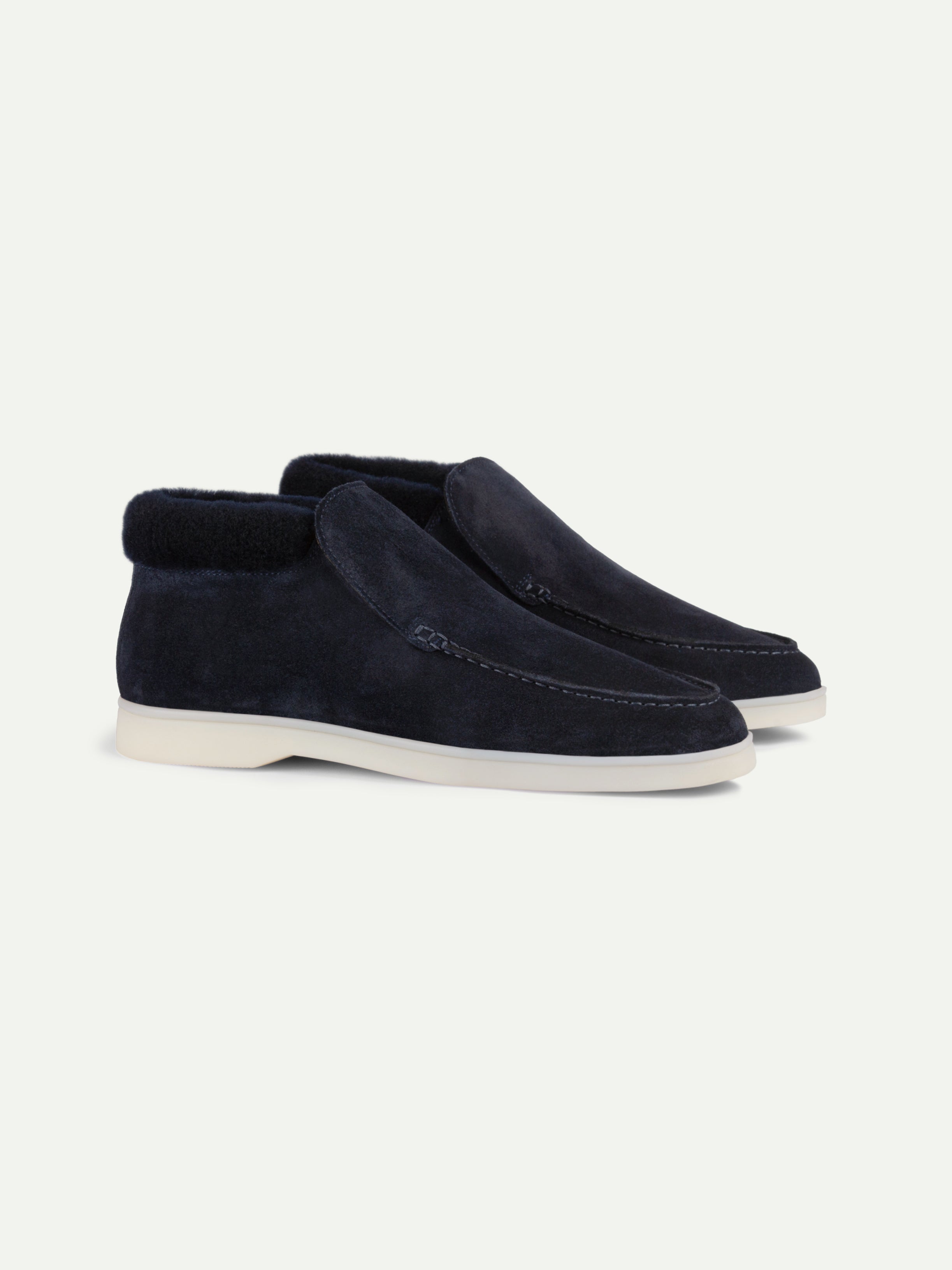 Lady Dark Blue City Loafer Fur – Positano Life