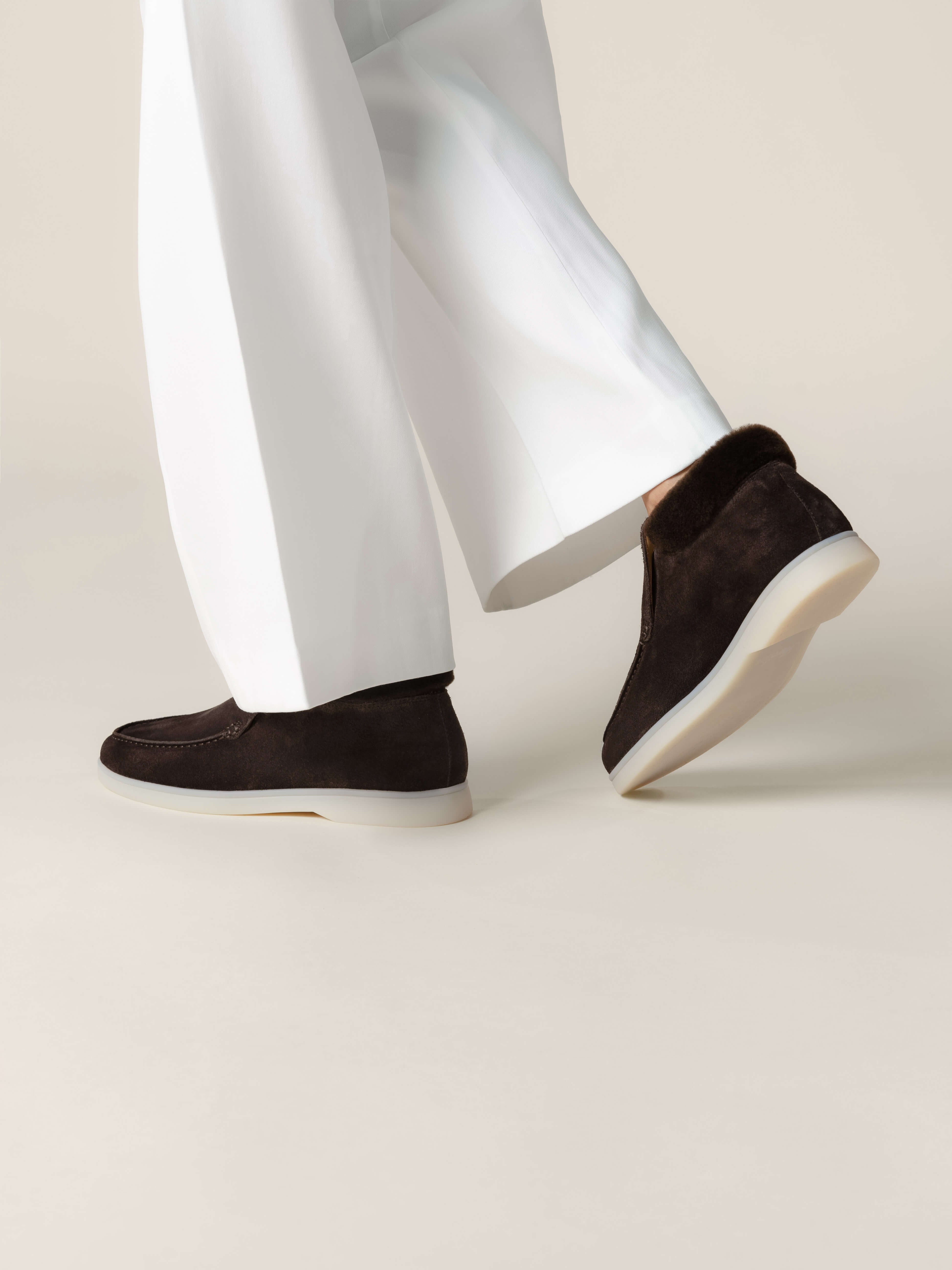 Lady Warm Grey City Loafer Fur – Positano Life