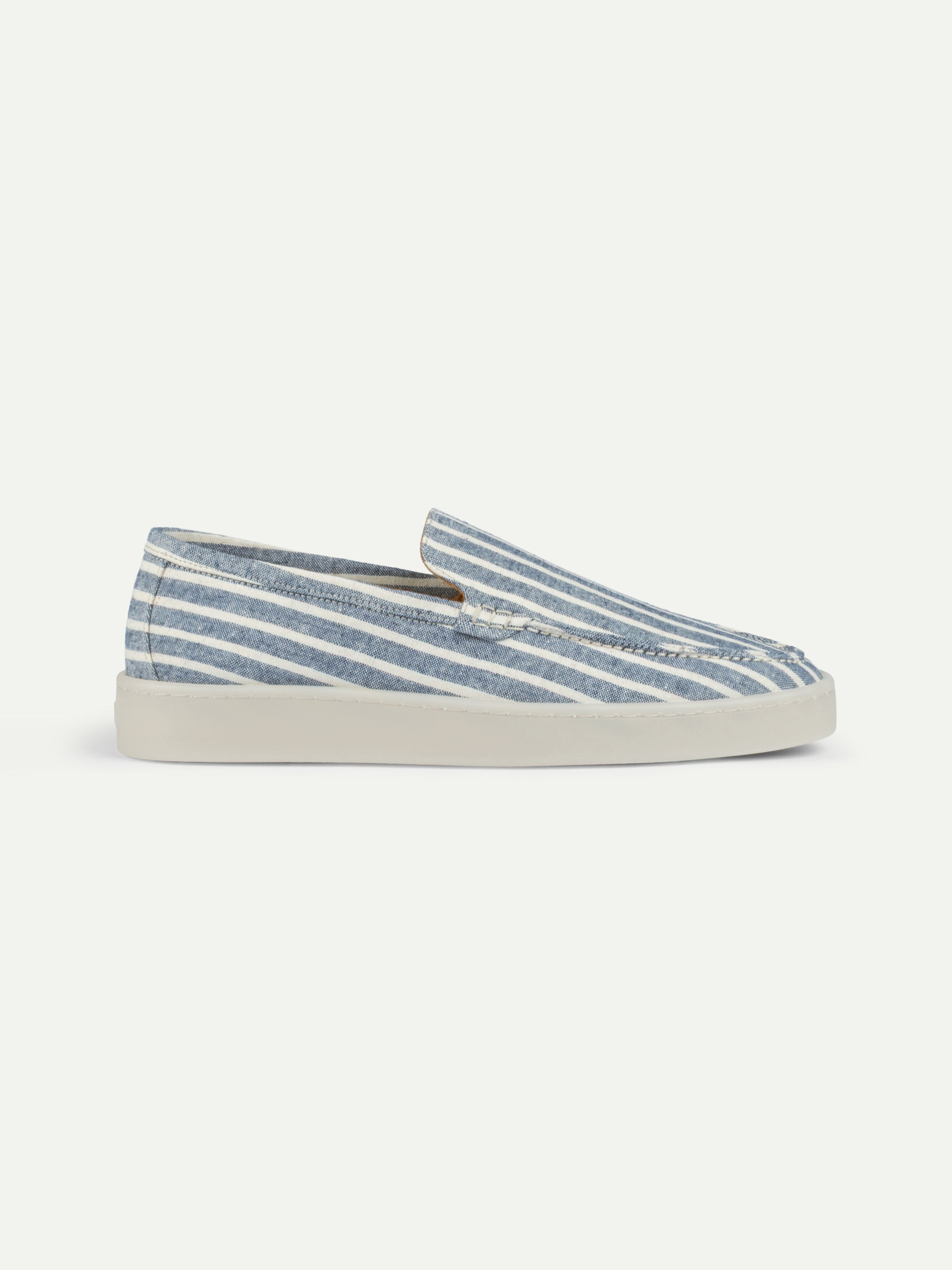 Navy Linen Striped Urban Loafer – Positano Life