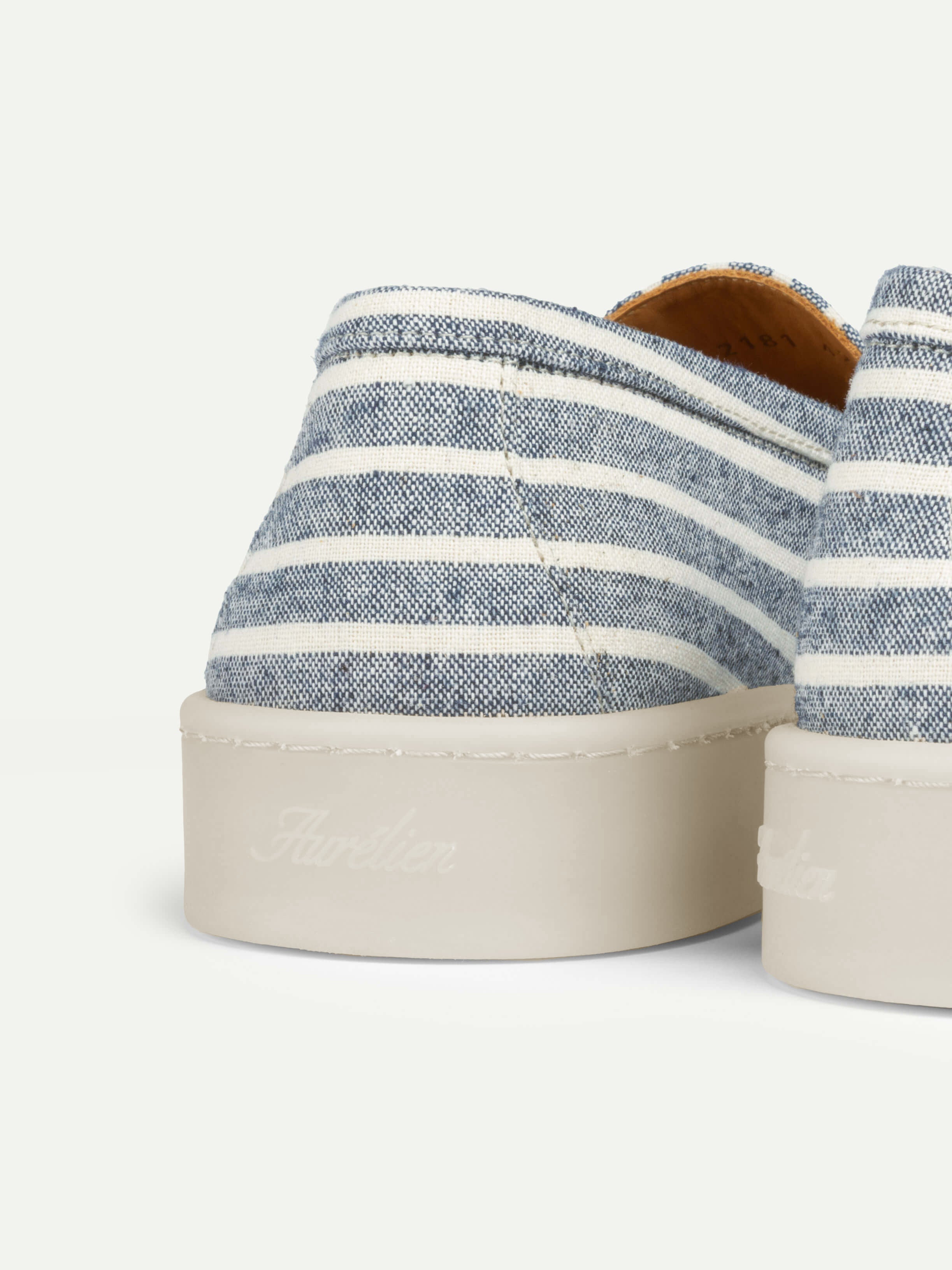 Navy Linen Striped Urban Loafer – Positano Life