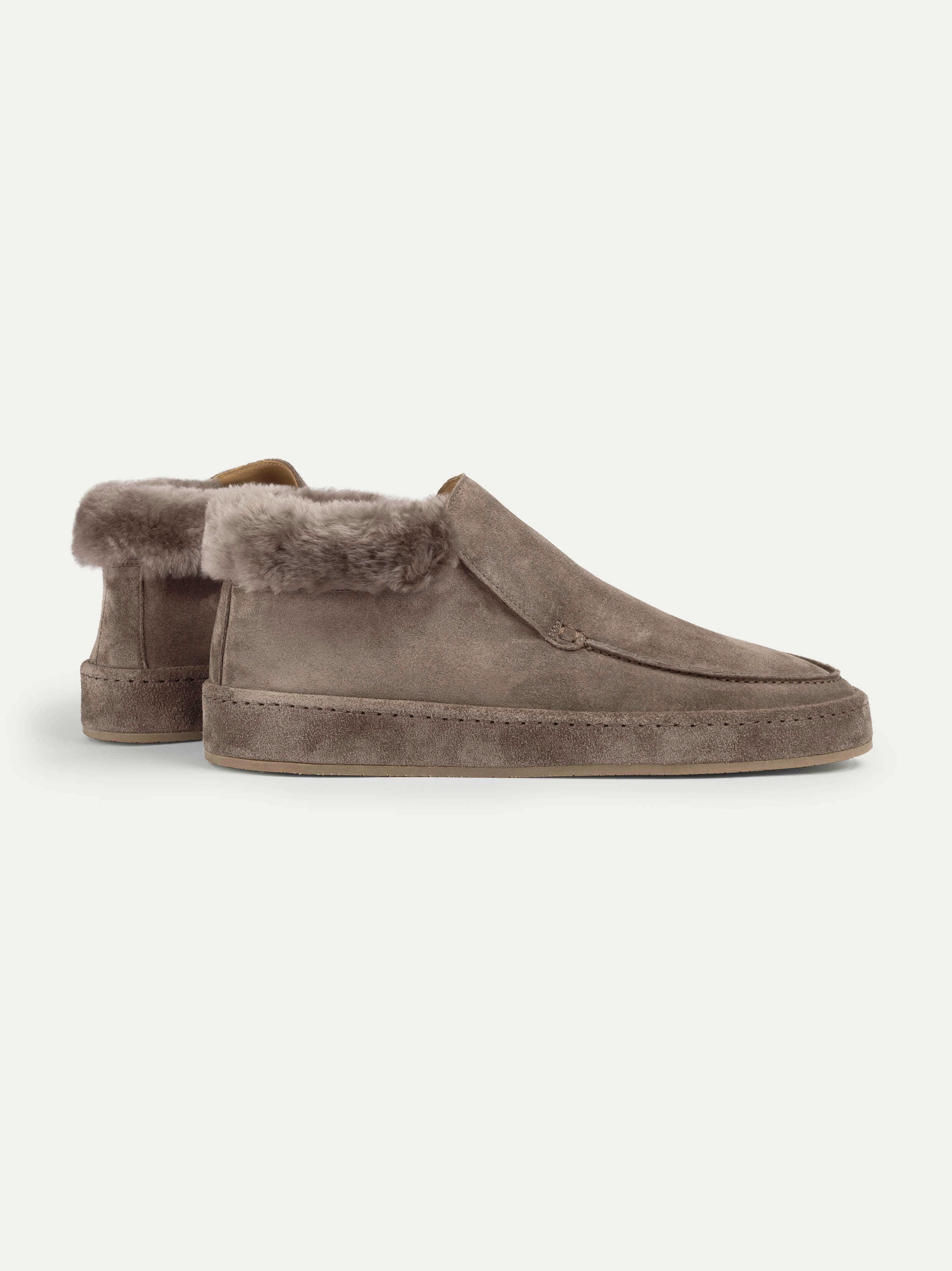 Ash Grey Voyager City Loafer Fur Trim – Positano Life