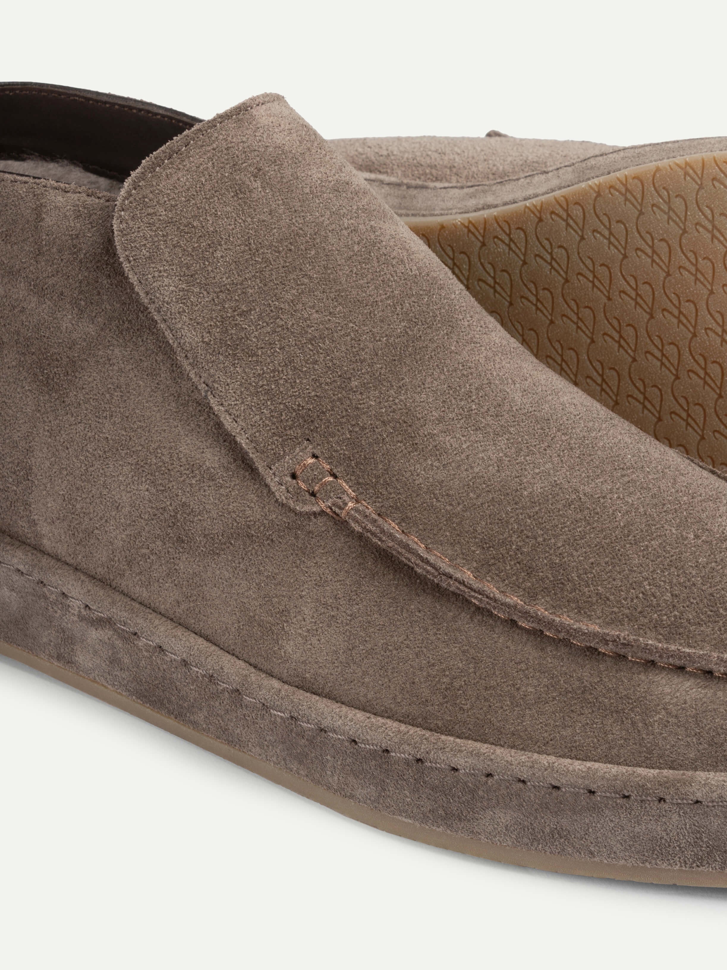Ash Grey Voyager City Loafer with Fur – Positano Life